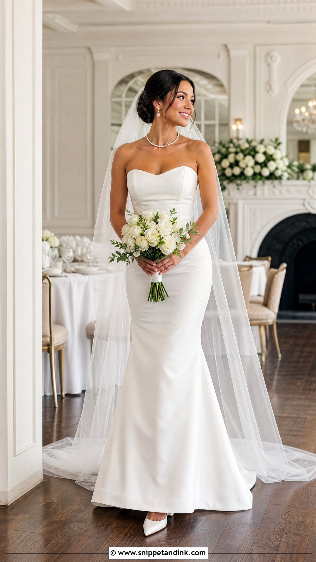 Strapless Slim Wedding Dress - Snippet and Ink - 20 Slim Wedding Dresses