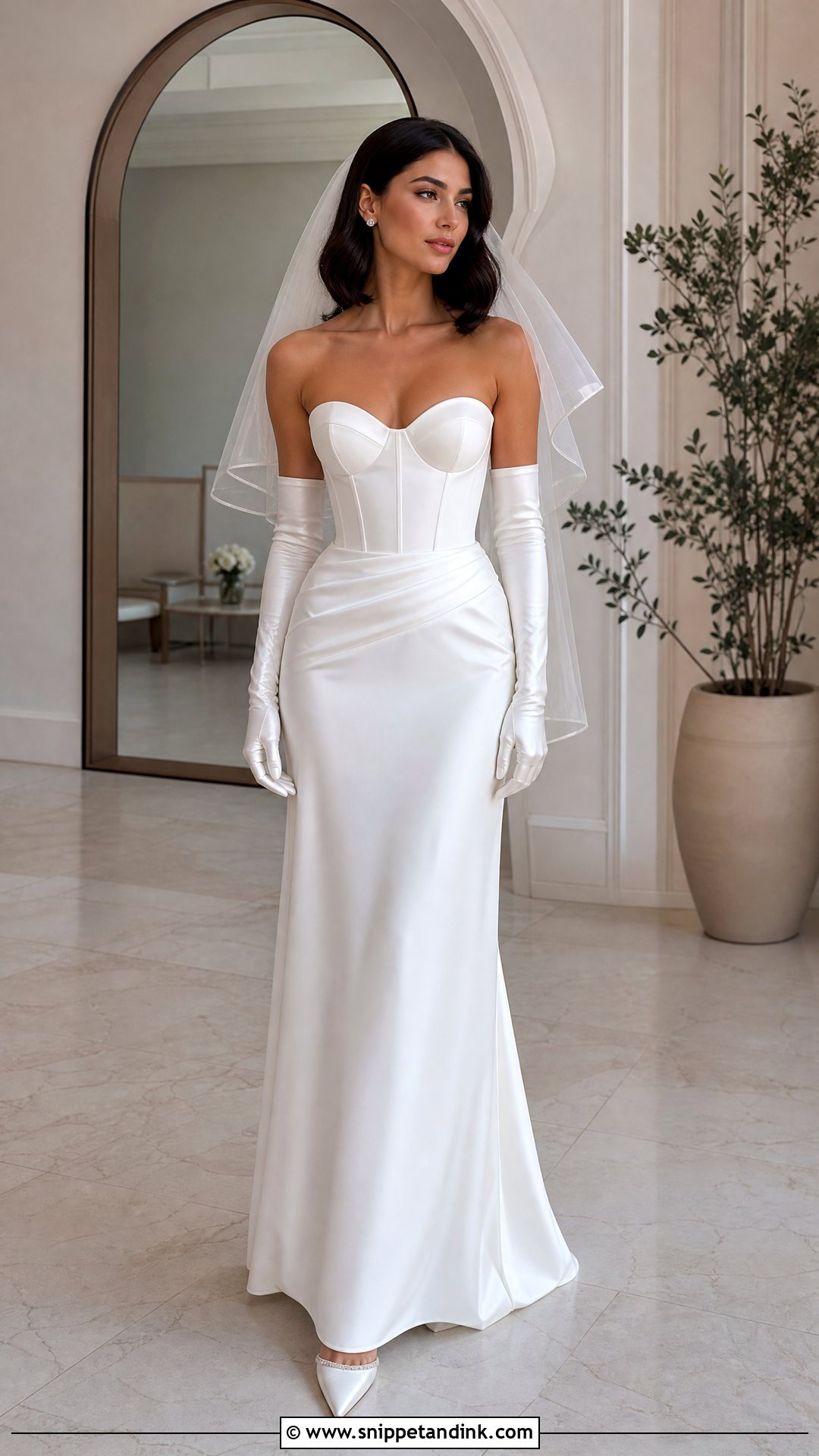 Strapless Slinky Wedding Dress - Snippet and Ink - 20 Slinky Wedding Dress Ideas