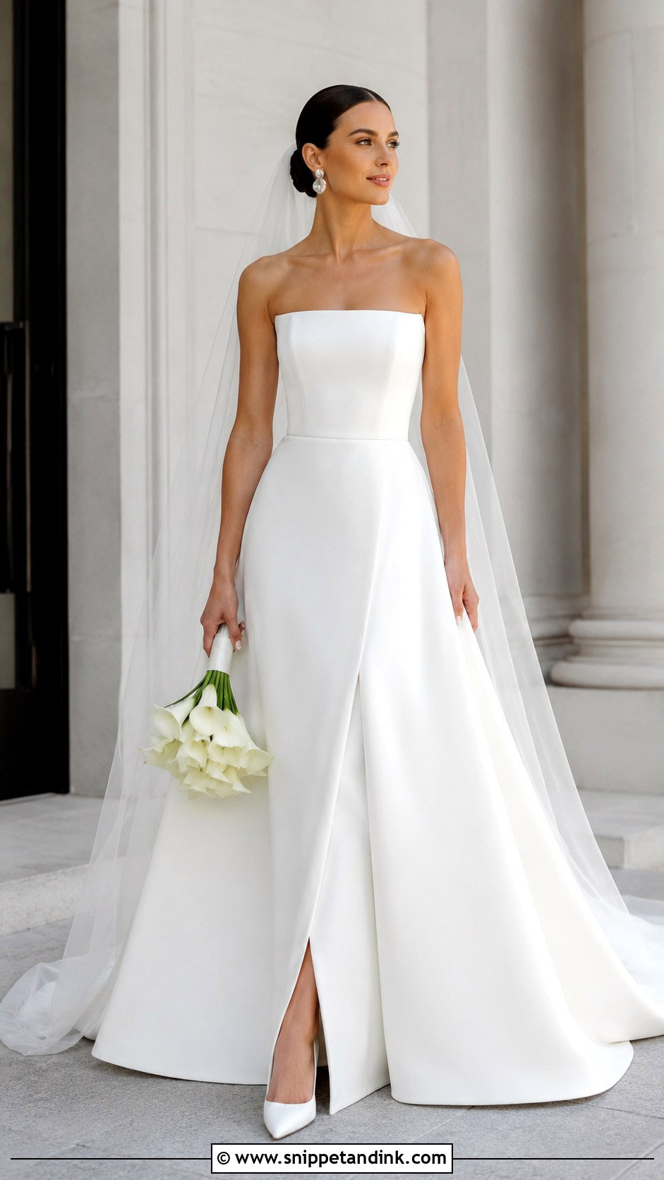 Strapless Square Neck Wedding Dress - Snippet and Ink - 30 Strapless Wedding Dresses