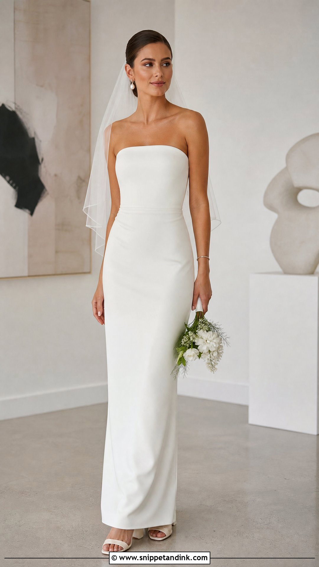 Strapless Straight Wedding Dress - Snippet and Ink - 20 Straight Wedding Dresses