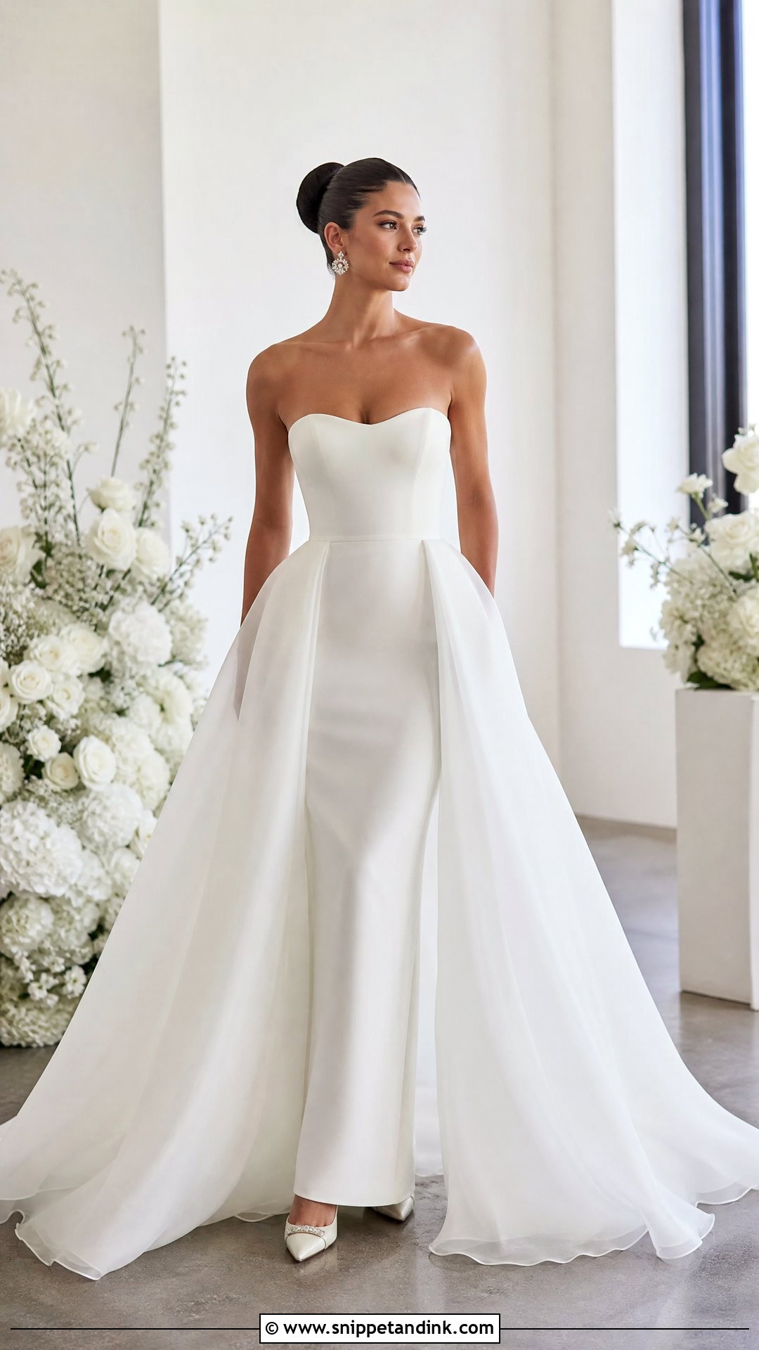 Strapless Straight Wedding Gown - Snippet and Ink - 20 Straight Wedding Gown Ideas