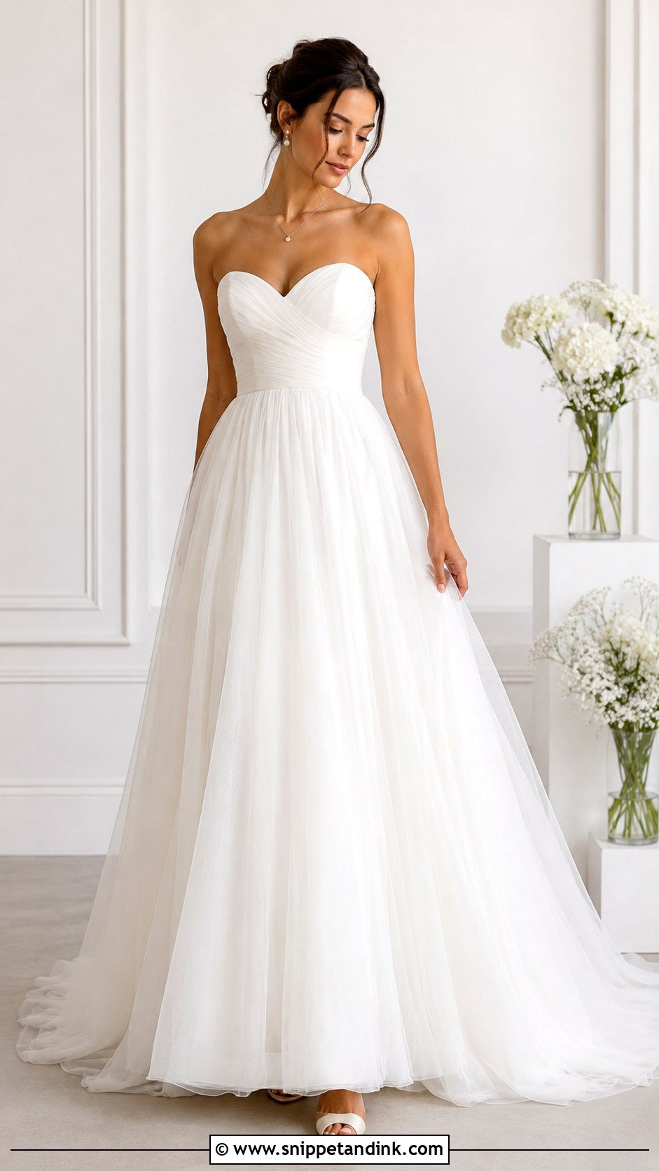 Strapless Sweetheart A Line Wedding Dress - Snippet and Ink - 25 Strapless a Line Wedding Dress Ideas