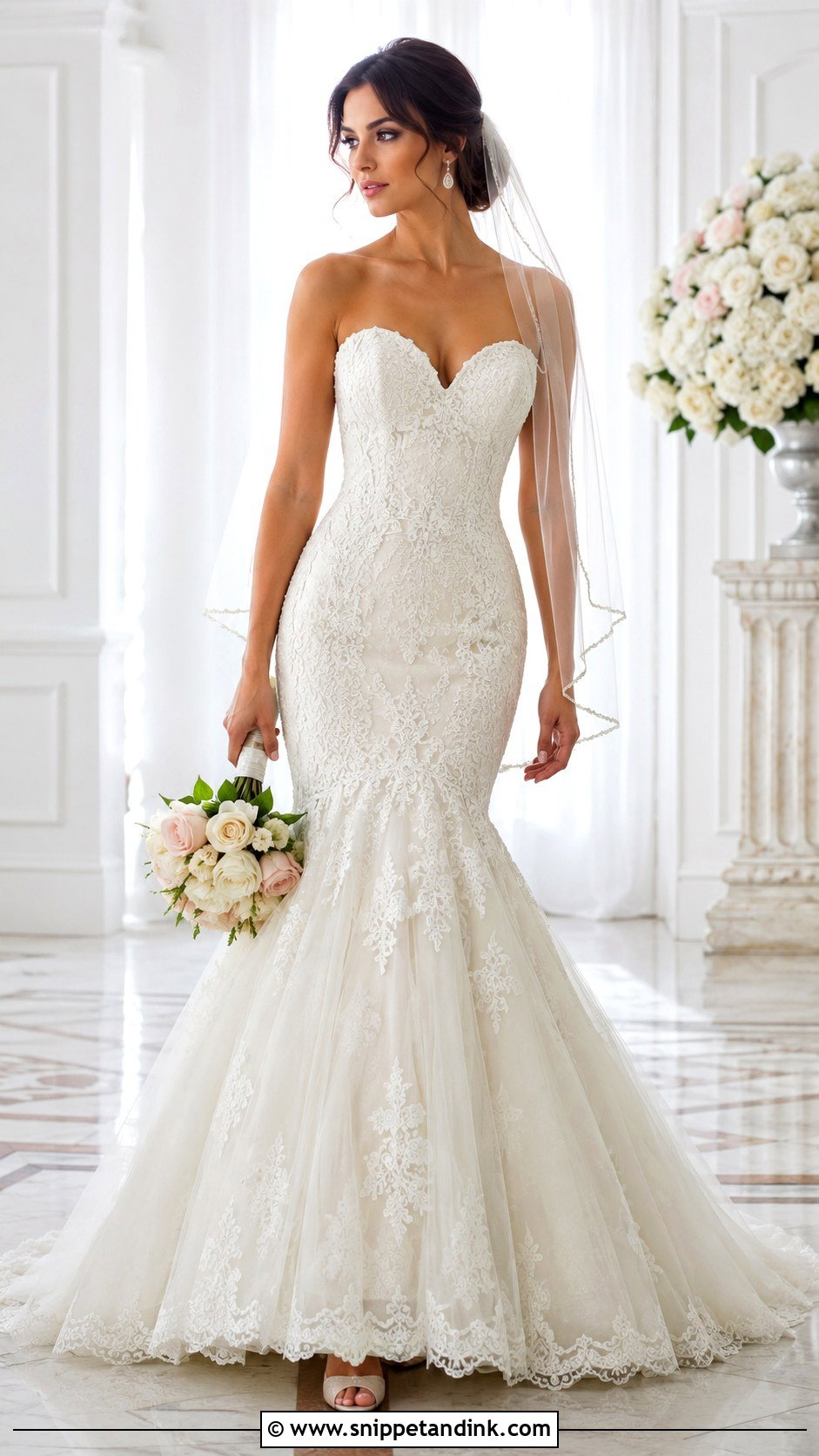 Strapless Sweetheart Mermaid Wedding Dress - Snippet and Ink - 20 2010s Wedding Dress Ideas