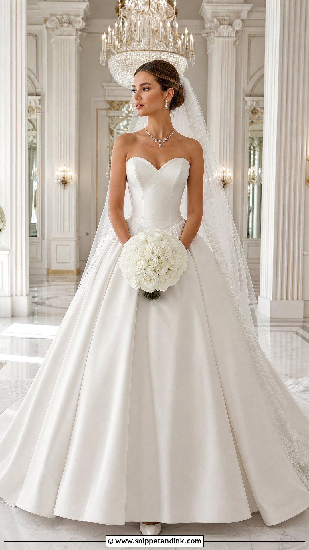 Strapless Sweetheart Princess Ball Gown - Snippet and Ink - 20 Wedding Ball Gown Princess Ideas