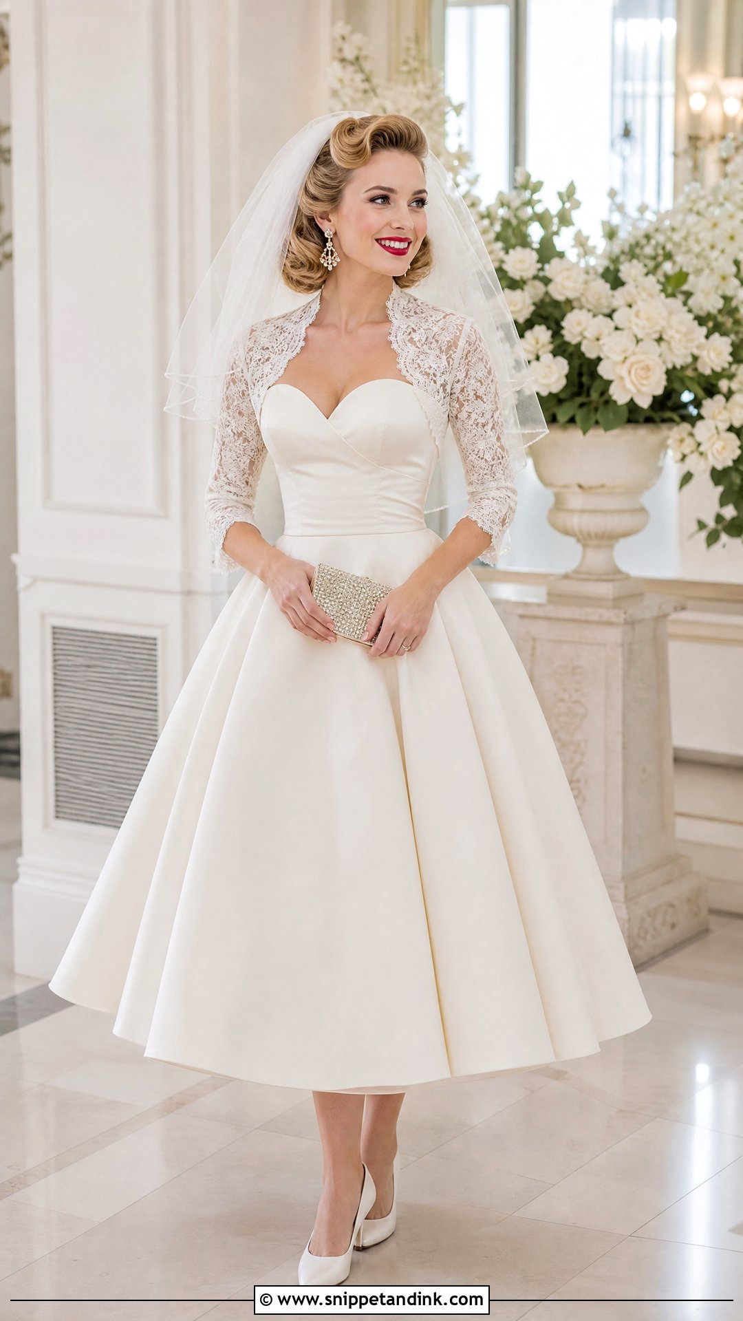 Strapless Sweetheart Rockabilly Wedding Dress - Snippet and Ink - 20 Rockabilly Wedding Dresses