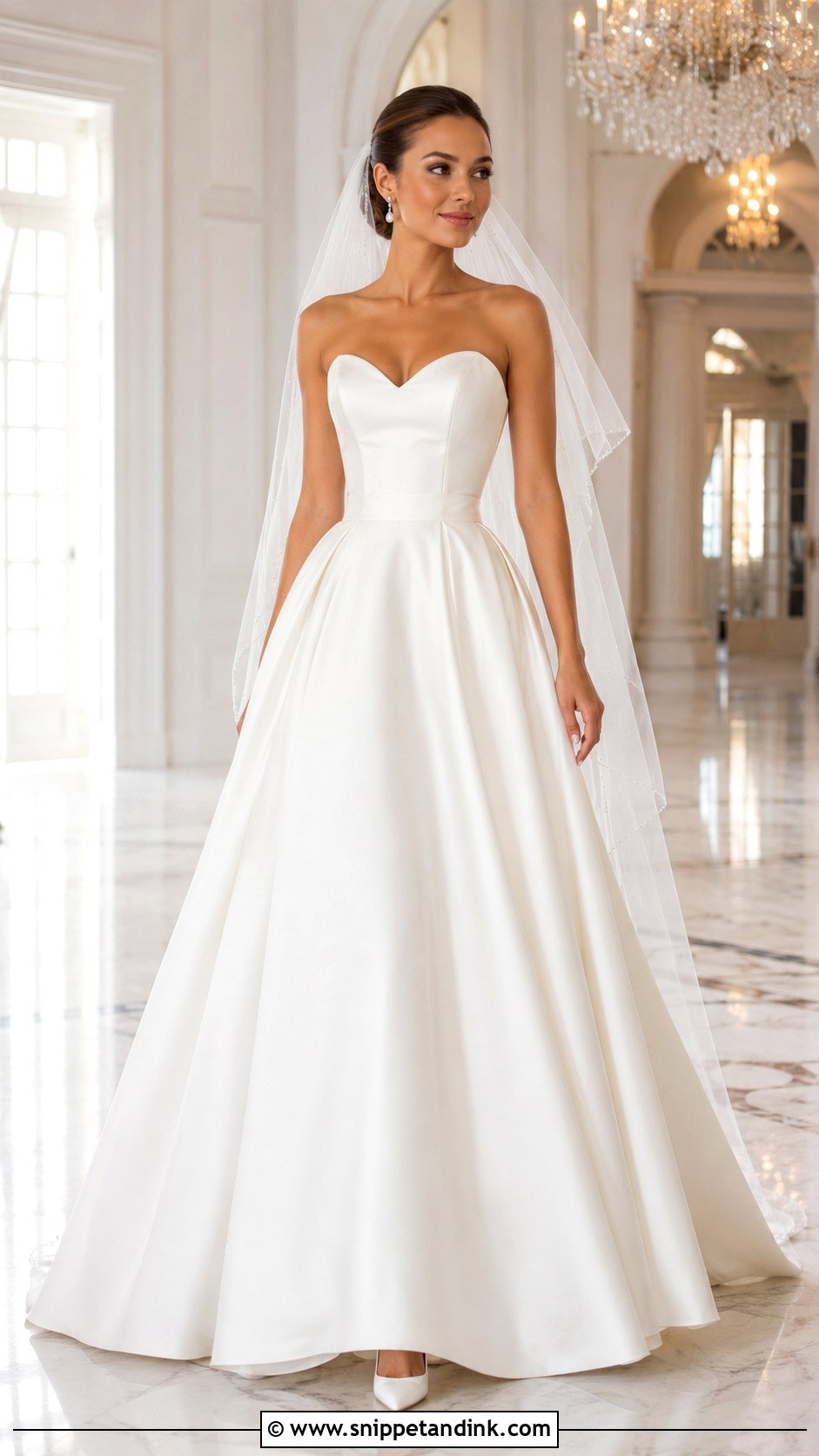 Strapless Sweetheart Wedding Dress - Snippet and Ink - 25 Wedding Dress Neckline Ideas