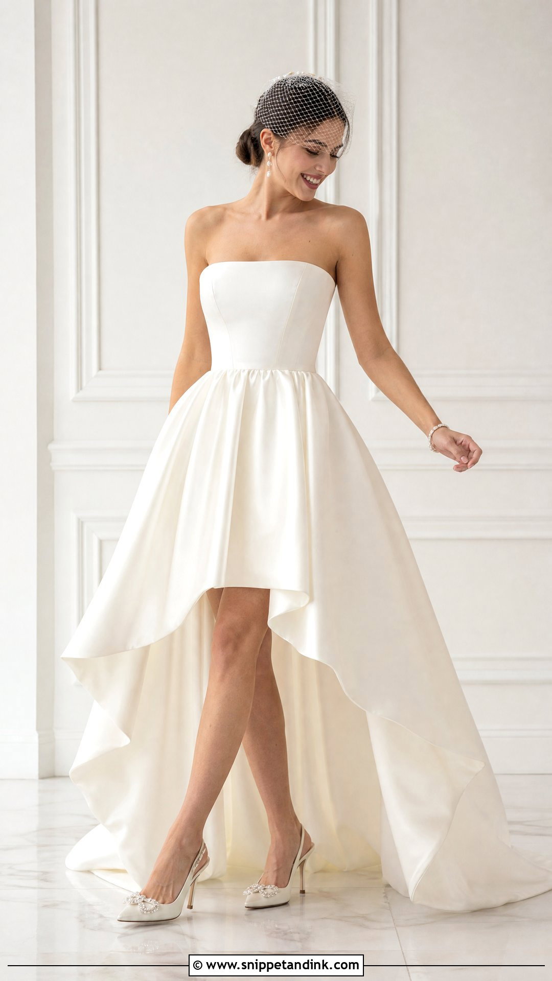 Strapless Top With High Low Wedding Skirt - Snippet and Ink - 20 Wedding Skirt Separate Ideas