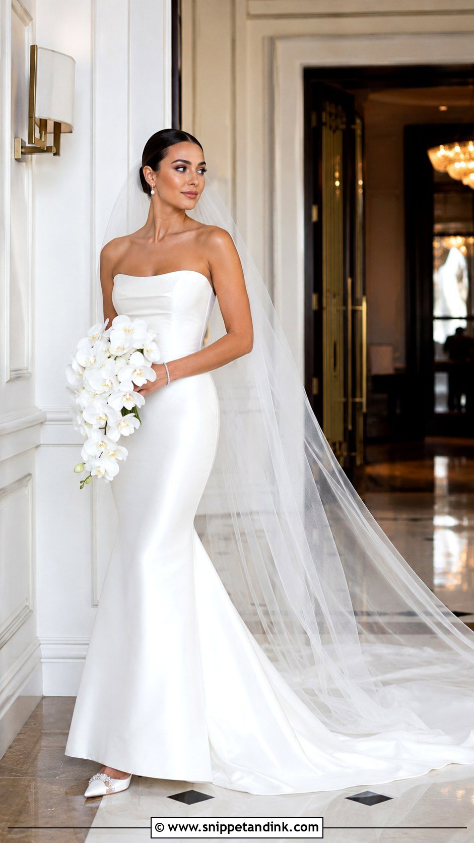 Strapless Trumpet Wedding Dress - Snippet and Ink - 20 Slim Fit Wedding Dresses