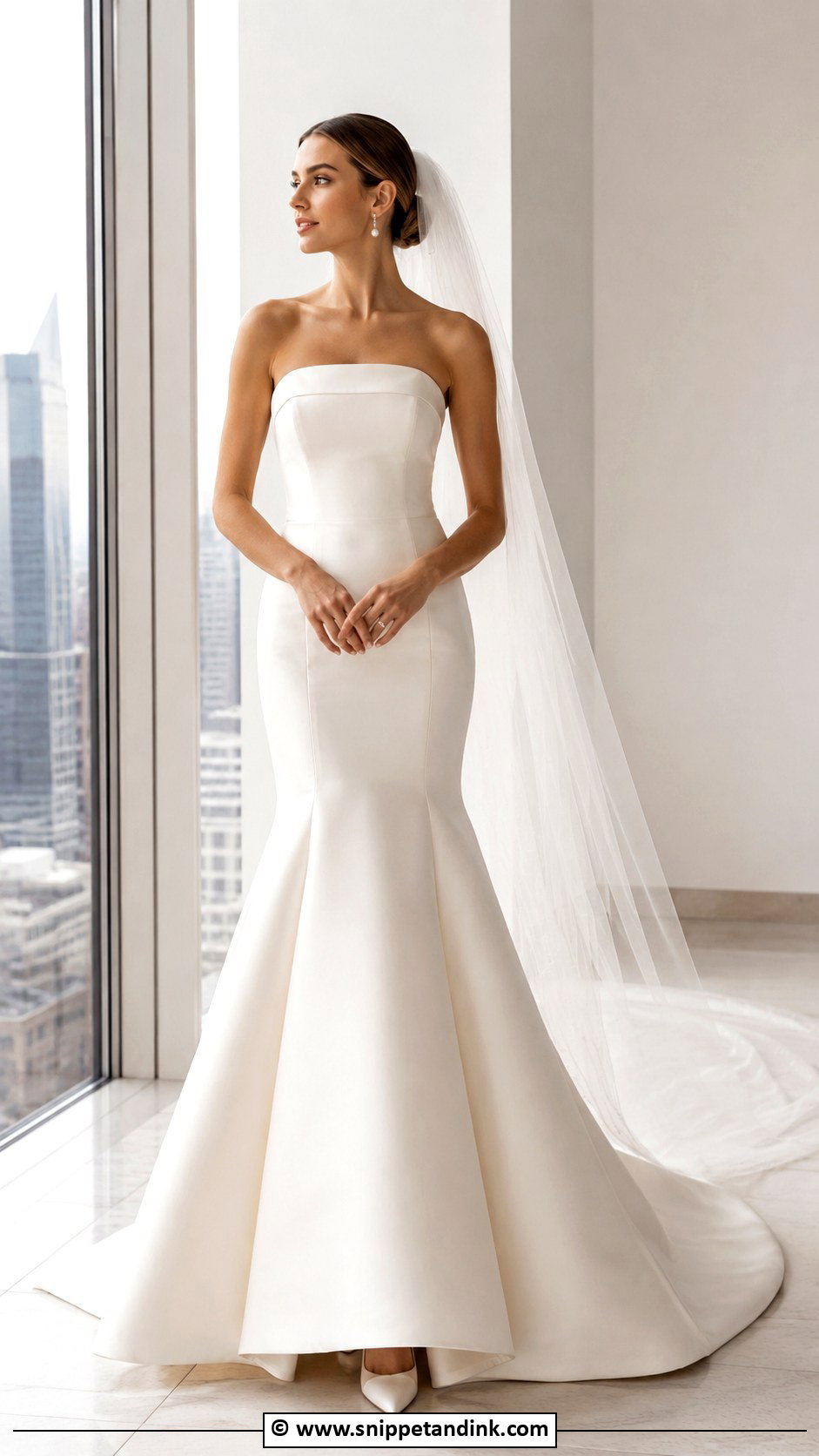 Strapless Trumpet Wedding Dress - Snippet and Ink - 30 Trumpet Wedding Dress Ideas