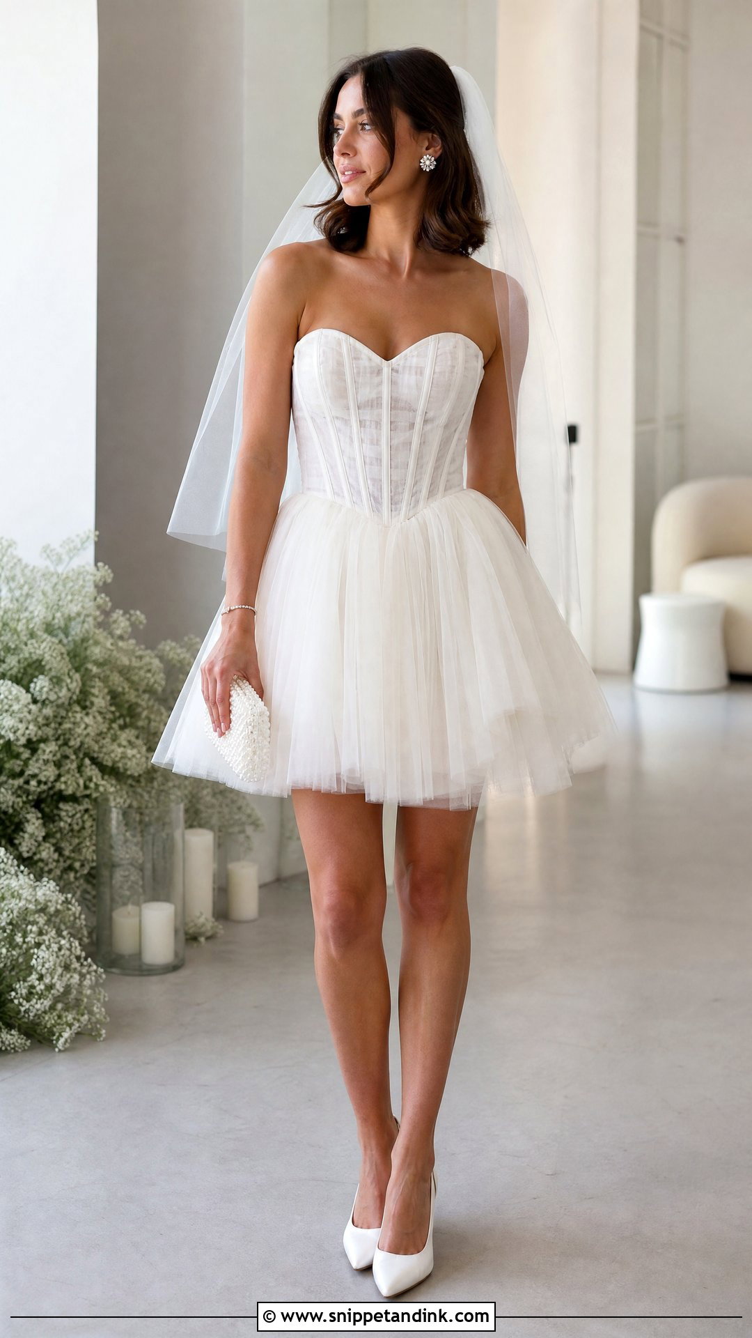 Strapless Tulle Babydoll Wedding Dress - Snippet and Ink - 25 Babydoll Wedding Dress Ideas