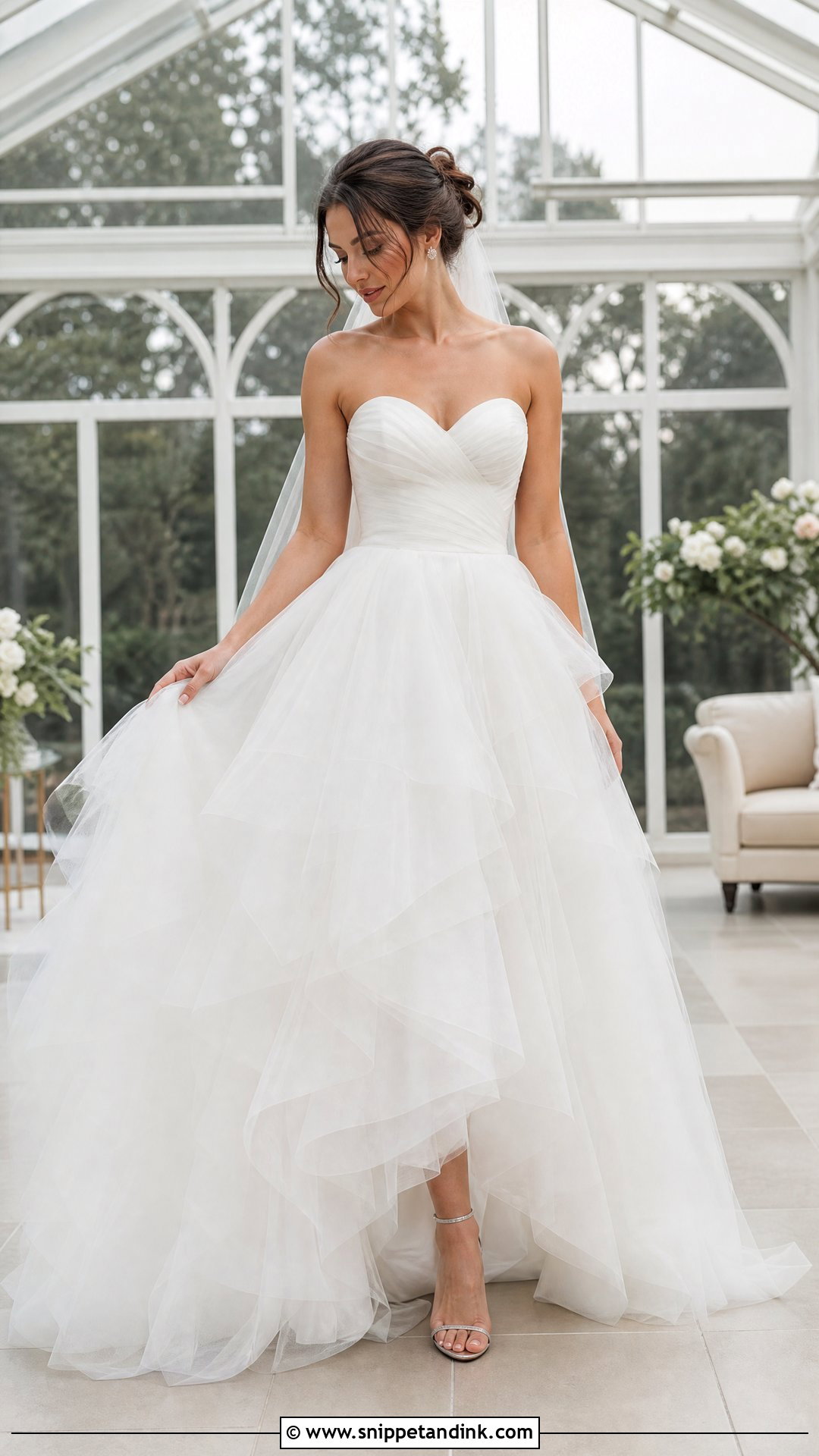Strapless Tulle Ball Gown Wedding Dress - Snippet and Ink - 20 Big Puffy Wedding Dresses