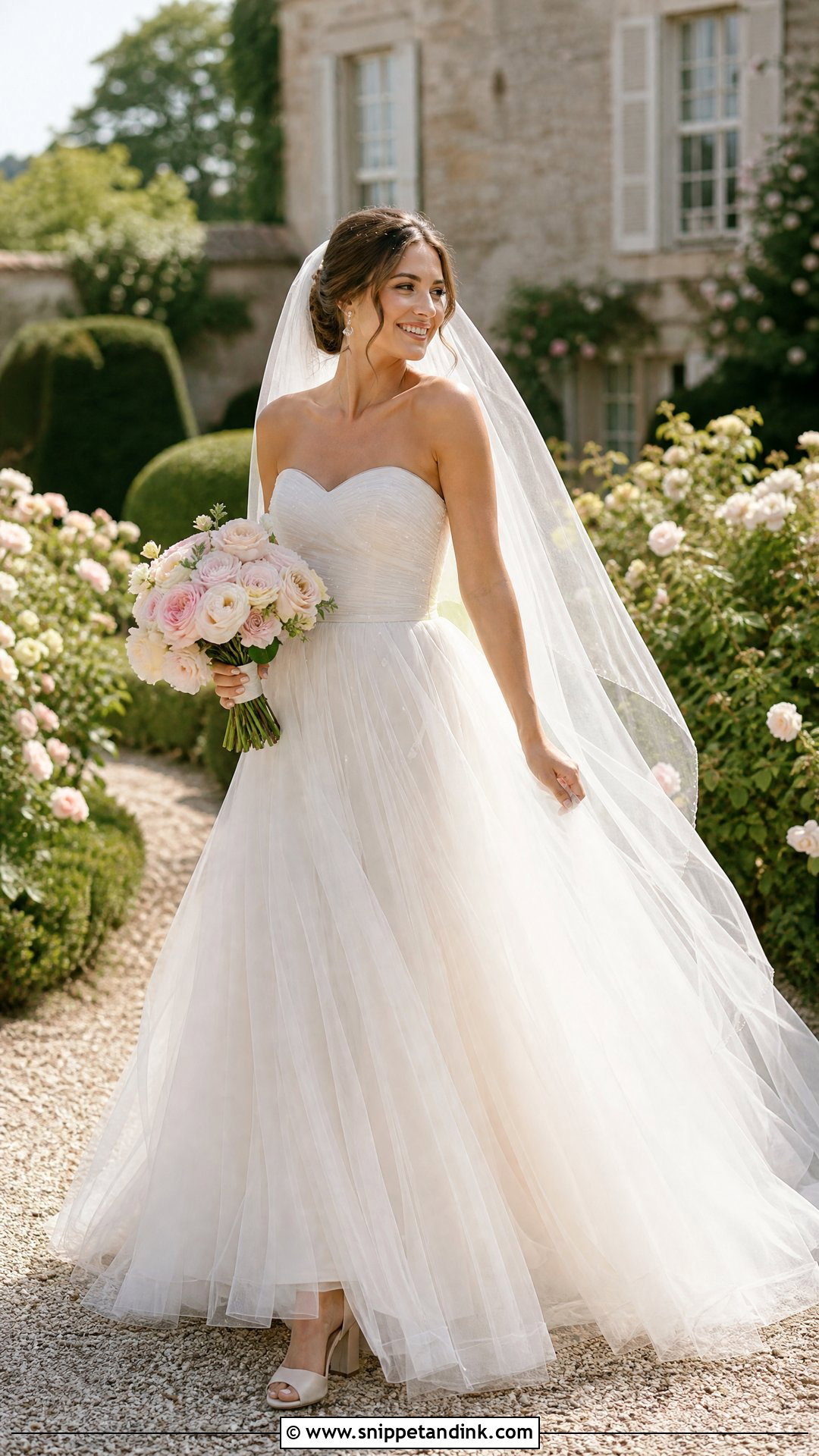 Strapless Tulle Ballgown Wedding Dress - Snippet and Ink - 20 Strapless Ballgown Wedding Dress Ideas