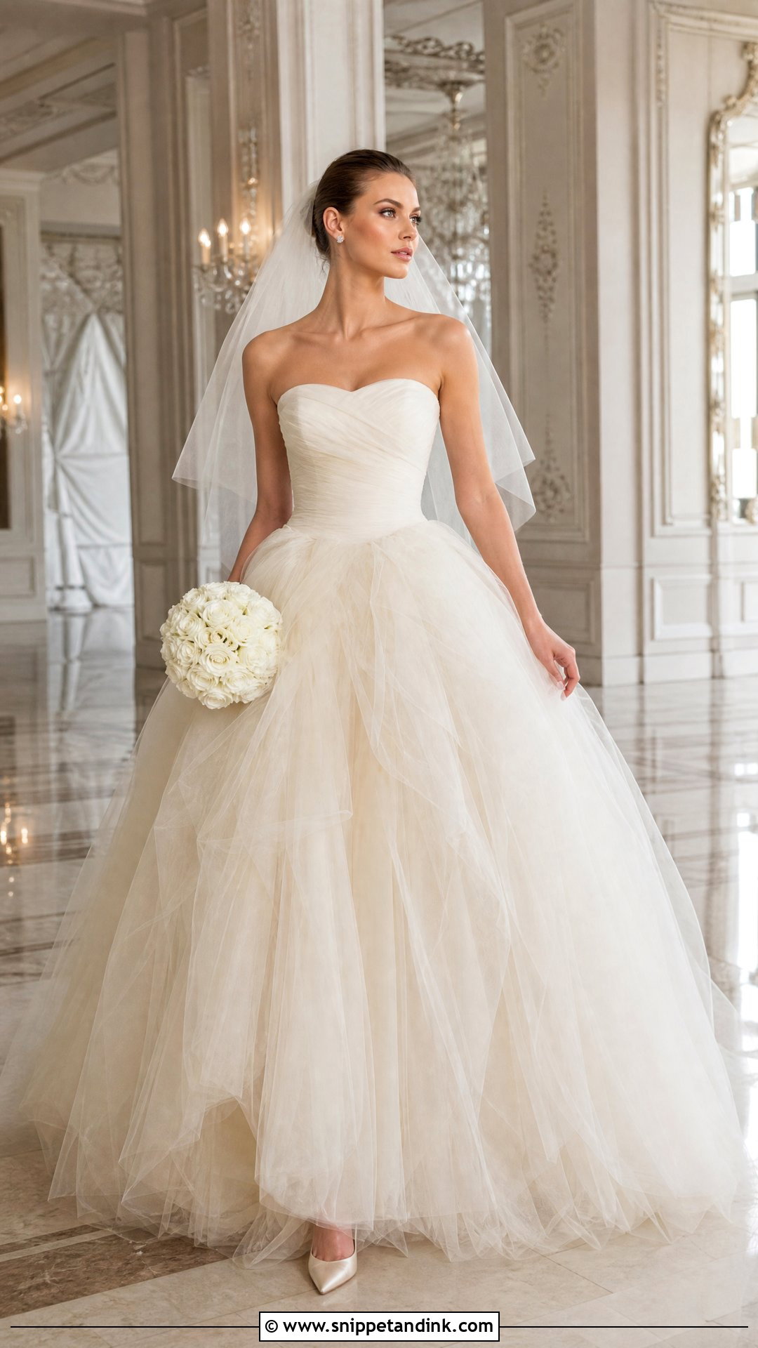 Strapless Tulle Vera Wang Ball Gown - Snippet and Ink - 20 Vera Wang Wedding Dress Ball Gown Ideas
