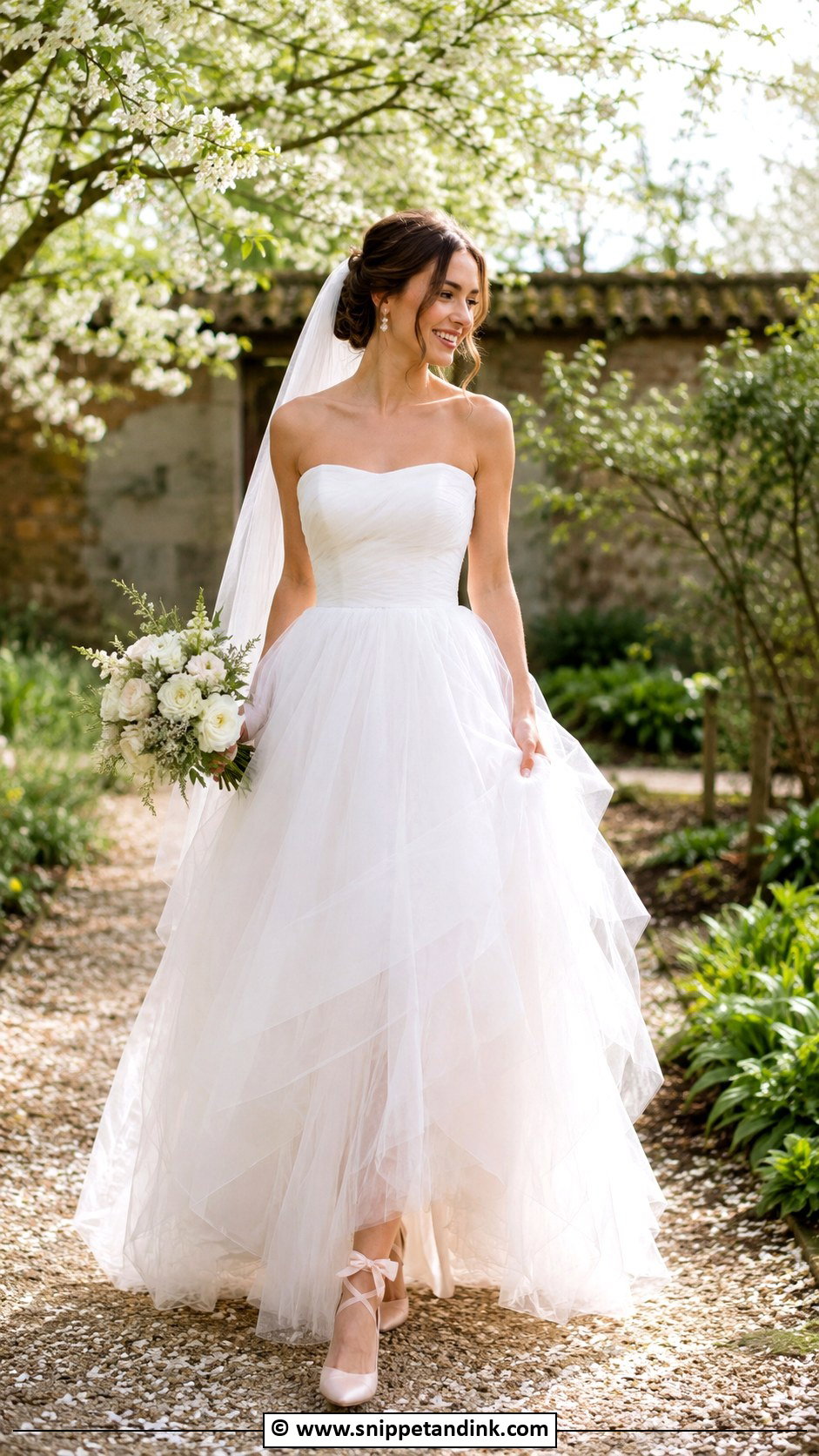Strapless Tulle Wedding Dress - Snippet and Ink - 35 Strapless Wedding Dress Ideas