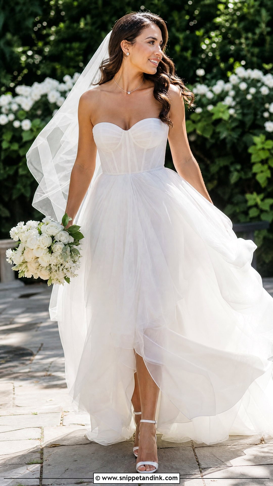 Strapless Tulle Wedding Dress - Snippet and Ink - 20 Tool Wedding Dress Ideas