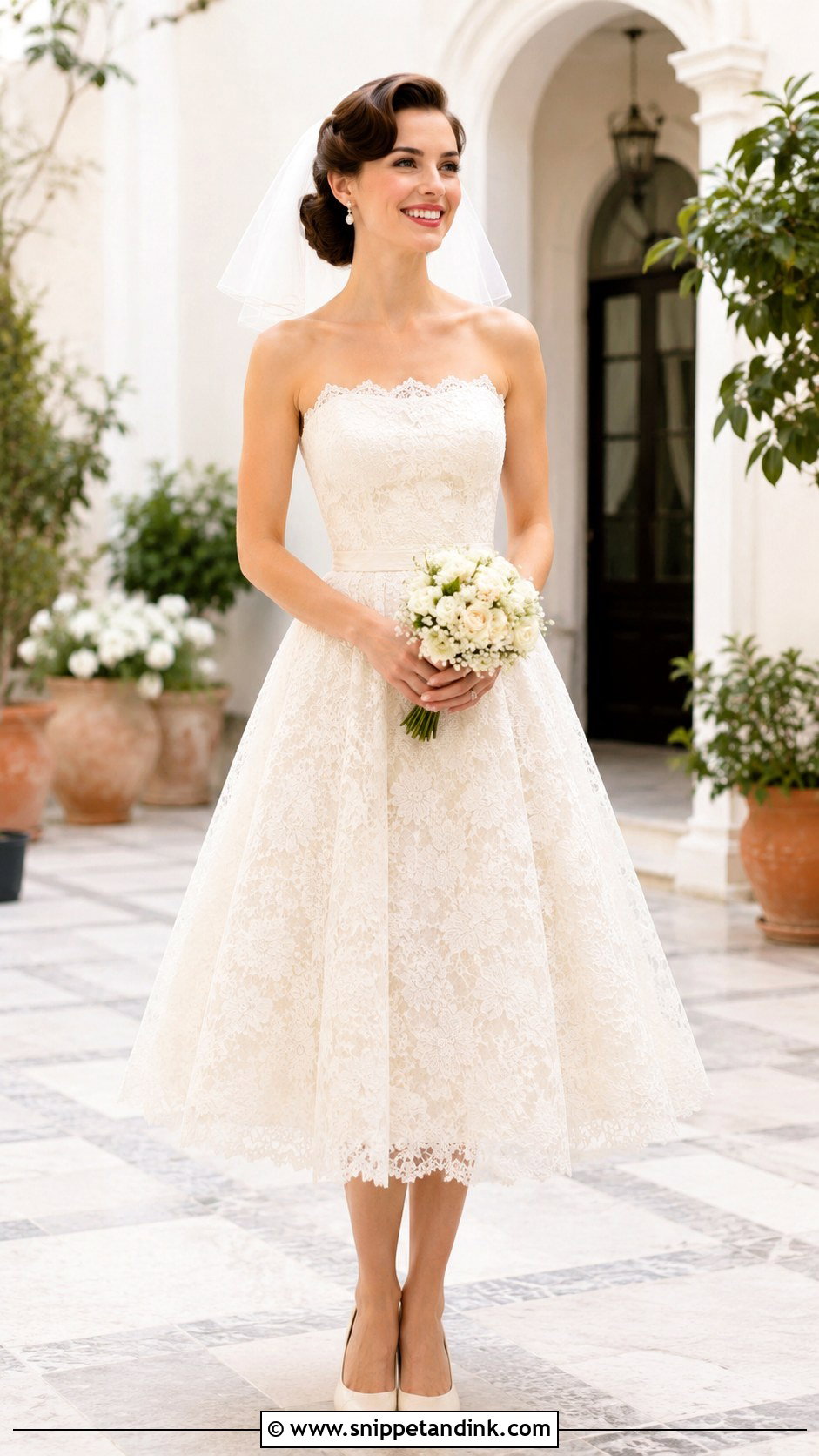 Strapless Vintage Wedding Dress - Snippet and Ink - 30 Strapless Wedding Dresses