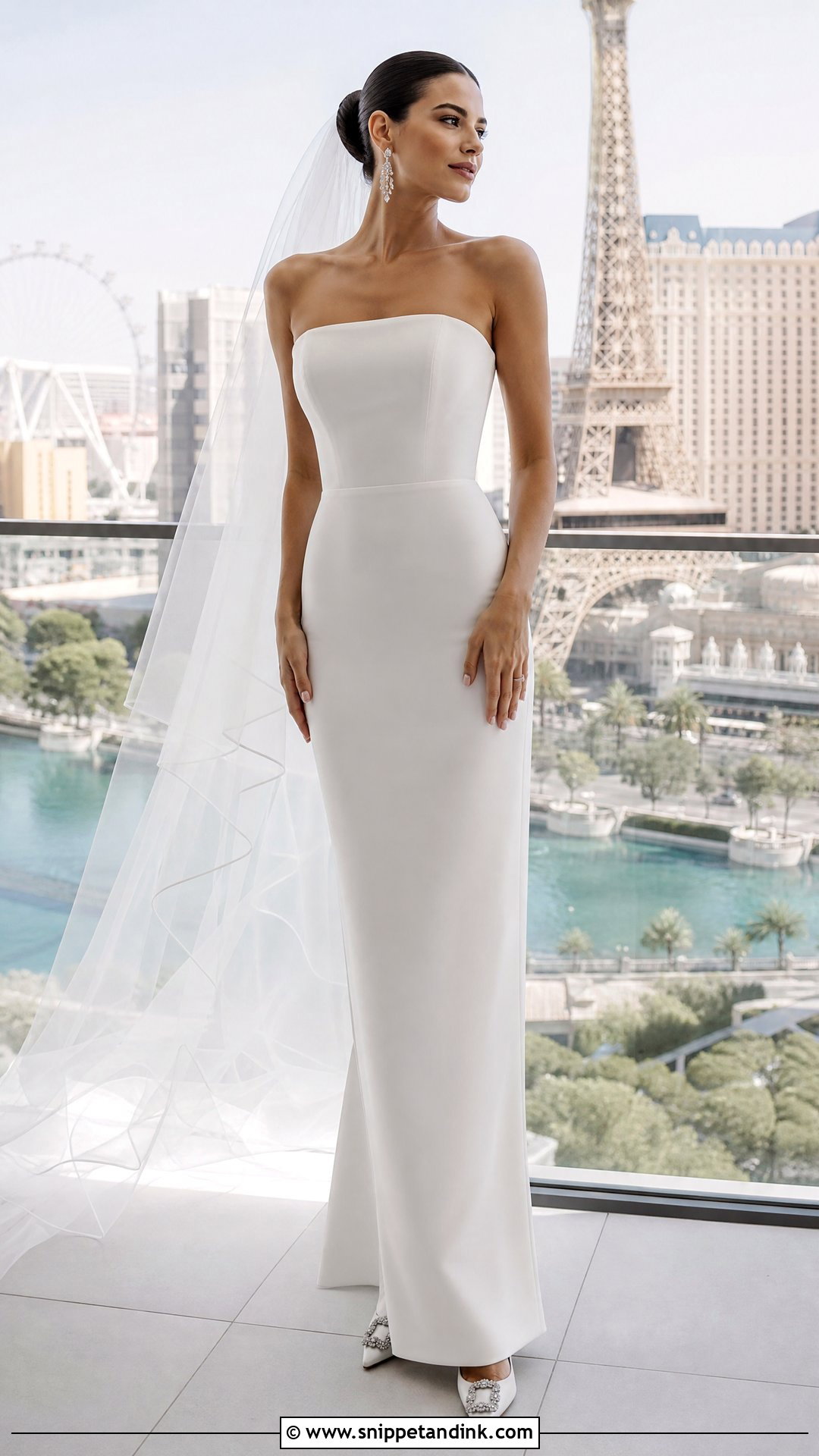 Strapless Wedding Dress - Snippet and Ink - 25 Las Vegas Wedding Dresses