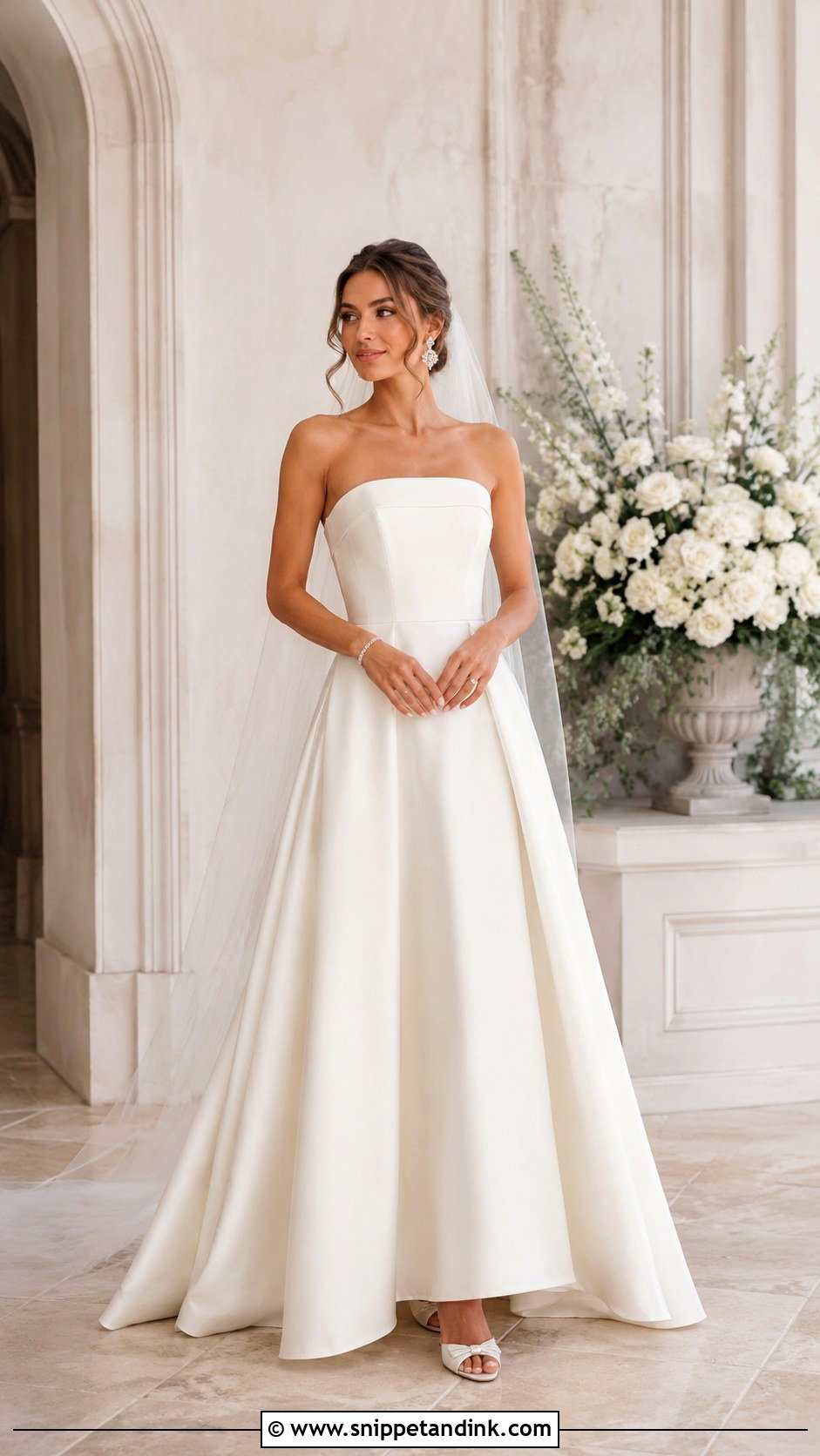 Strapless Wedding Dress - Snippet and Ink - 30 Wedding Dresses Aesthetic