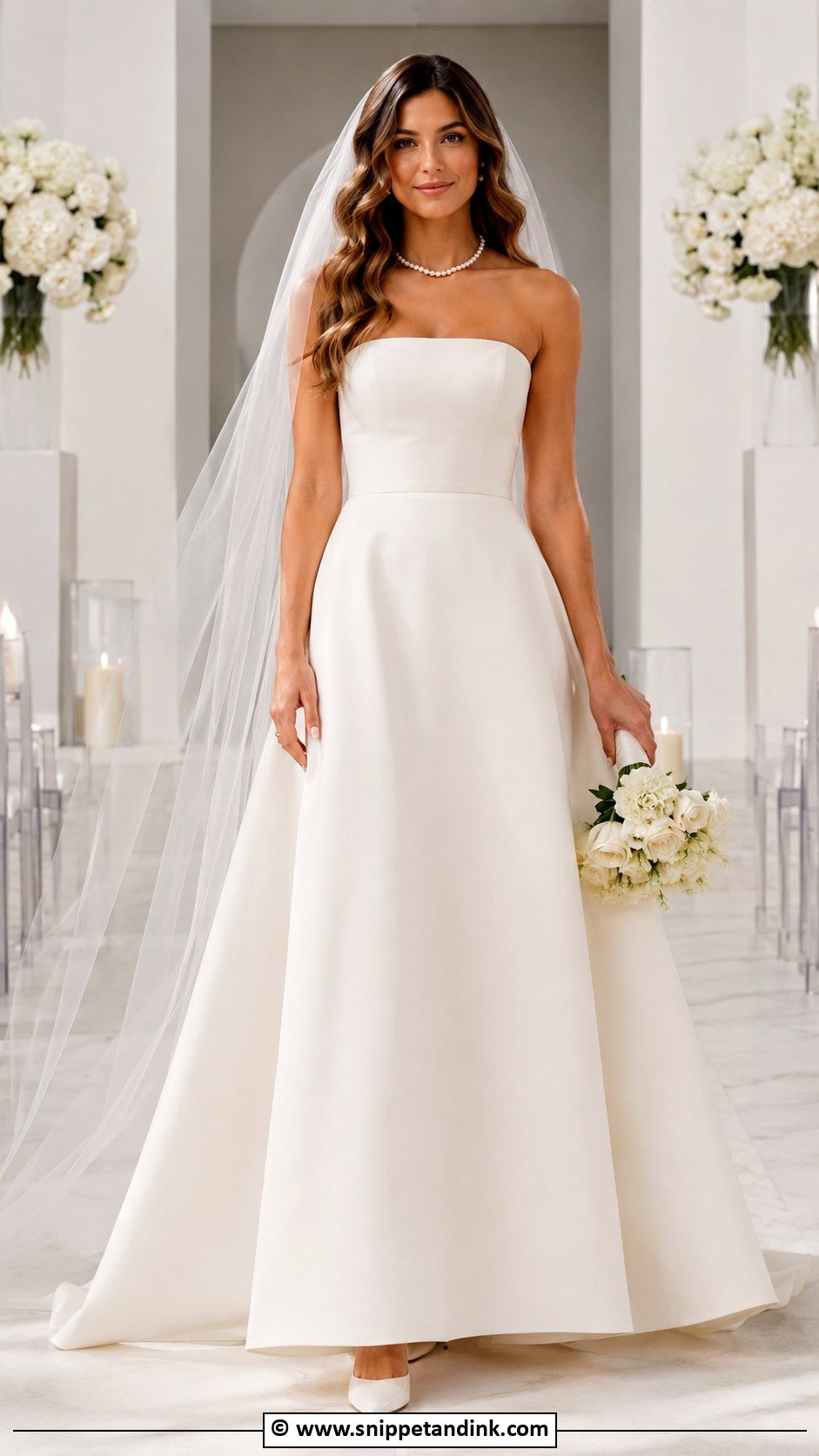 Strapless Wedding Dress - Snippet and Ink - 30 Cute Wedding Dresses