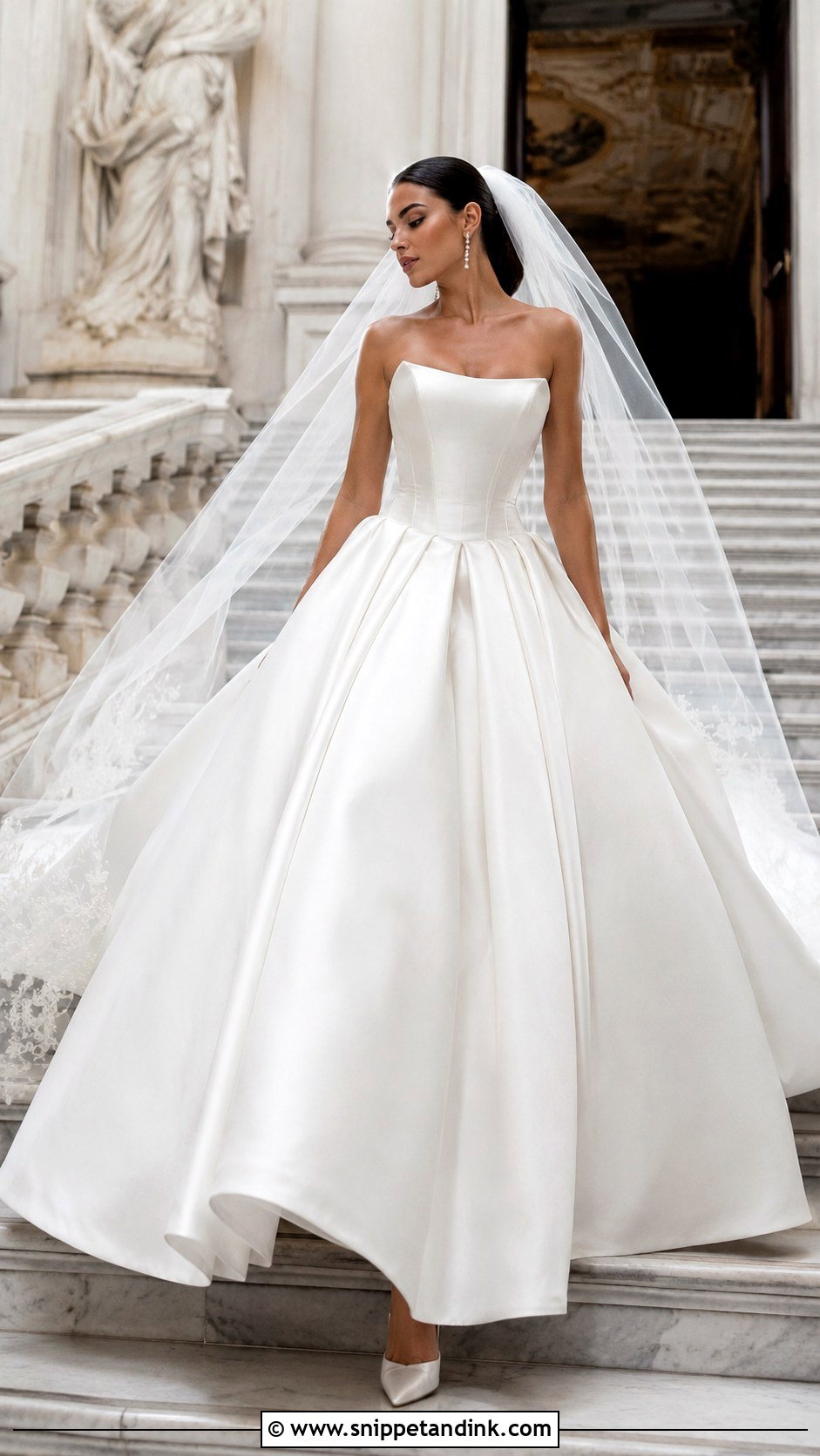 Strapless Wedding Dress Ballgown With Basque Waist - Snippet and Ink - 25 Extravagant Wedding Dress Ballgown Ideas