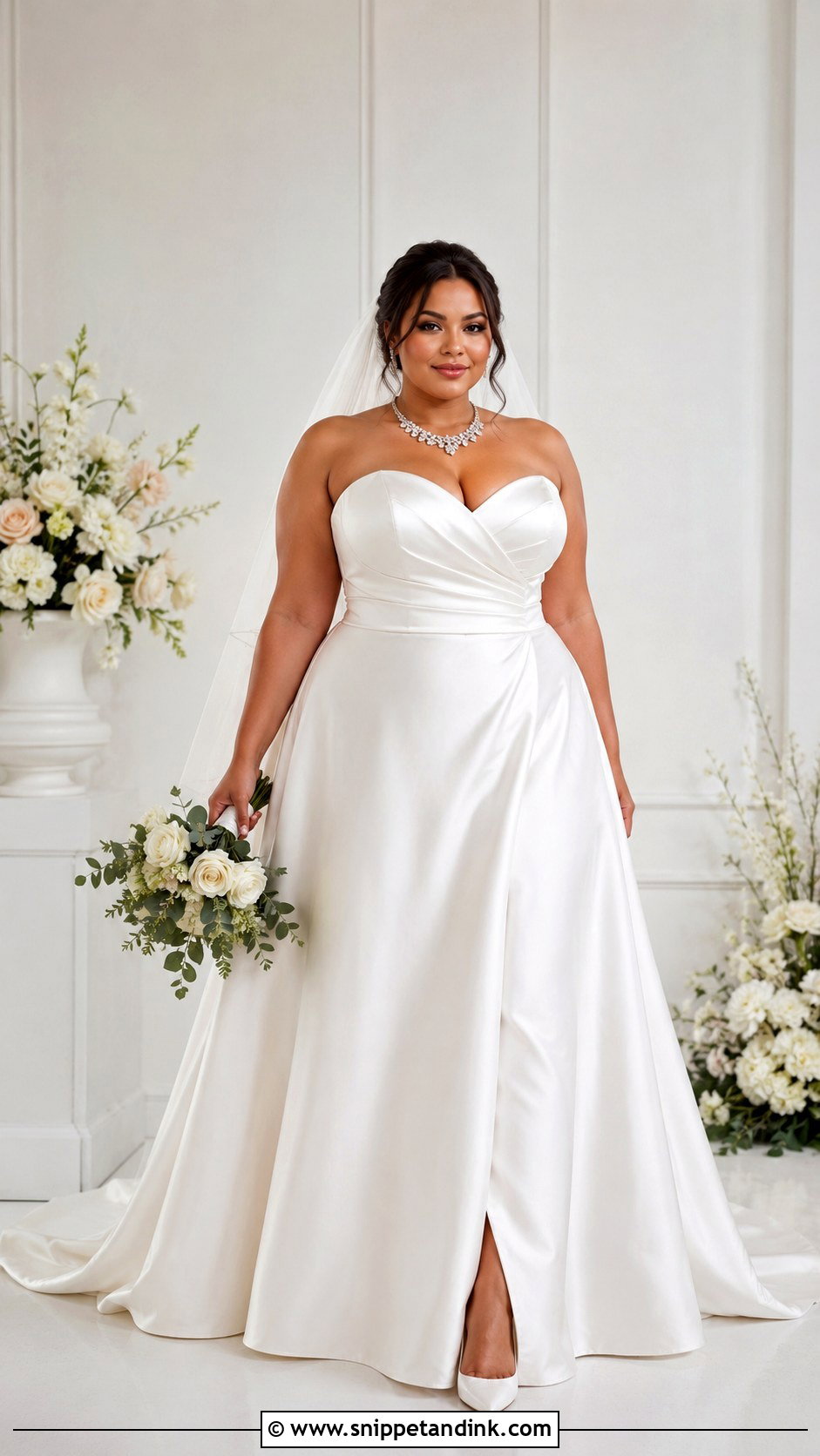 Strapless Wedding Dress For Curvy Brides - Snippet and Ink - 30 Wedding Dresses for Curvy Brides