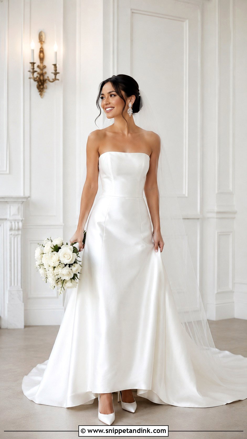 Strapless Wedding Dress For Petite Women - Snippet and Ink - 25 Wedding Dresses for Petite Women