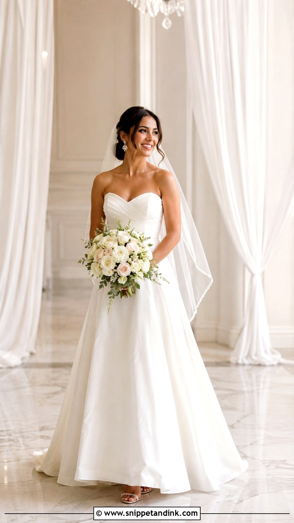 Strapless Wedding Dress For Short Brides - Snippet and Ink - 30 Wedding Dresses for Short Brides