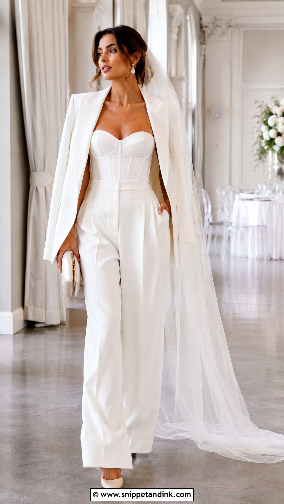 Strapless Wedding Dress Pantsuit - Snippet and Ink - 20 Wedding Dress Pantsuit Ideas
