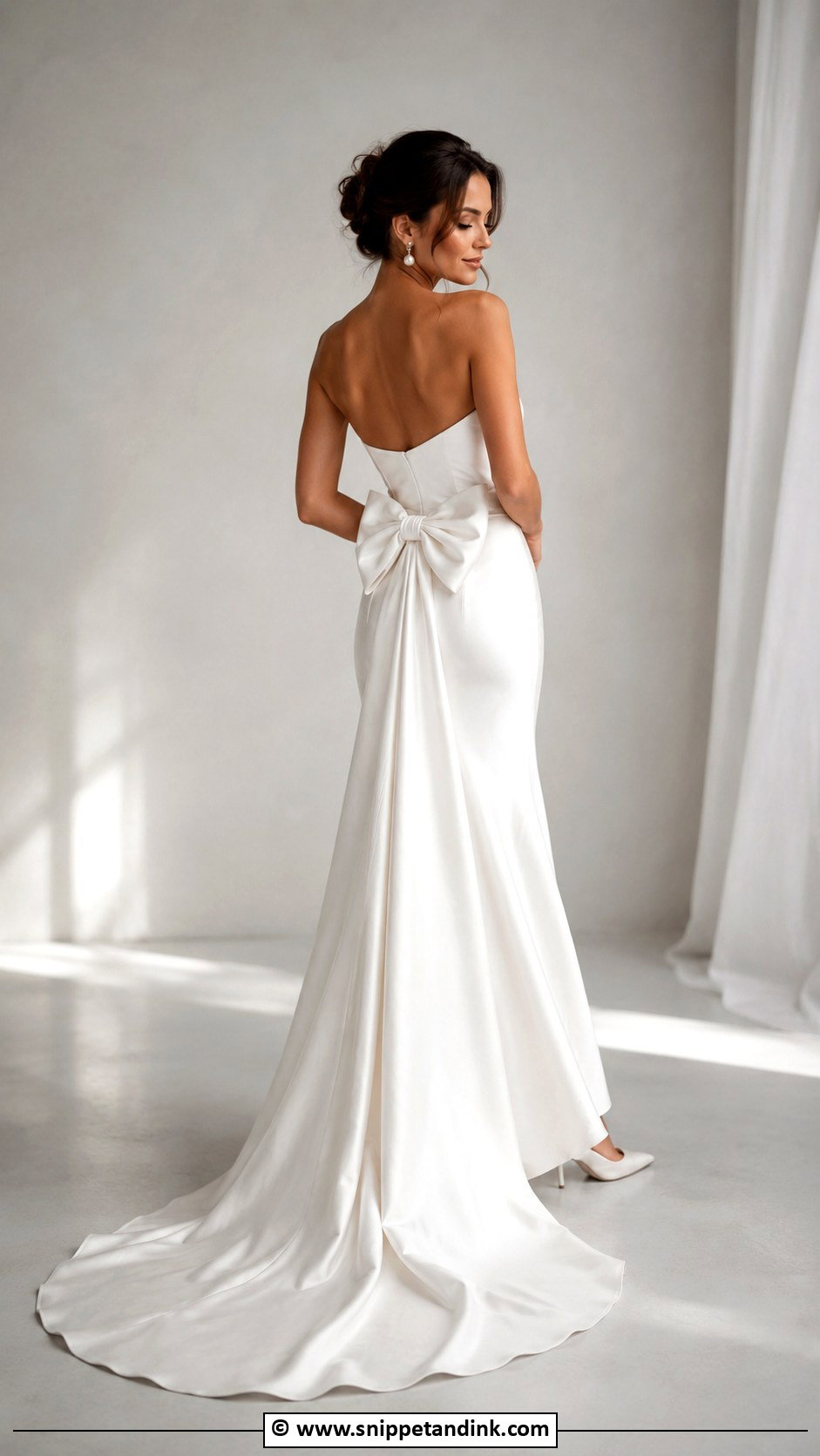 Strapless Wedding Dress With Back Bow - Snippet and Ink - 25 Wedding Dress with Bow Ideas