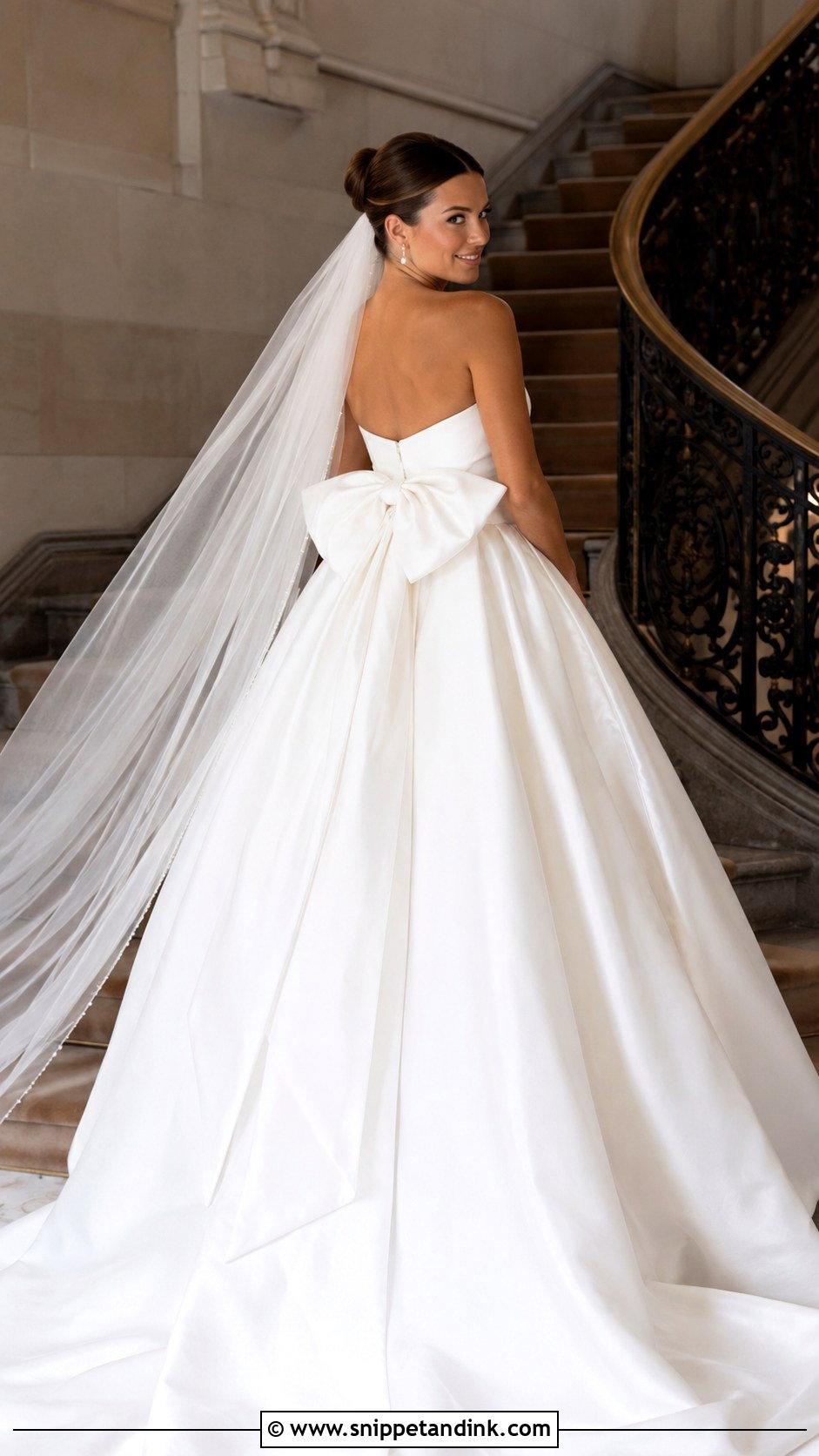 Strapless Wedding Dress With Bow - Snippet and Ink - 20 Grand Wedding Dress Ideas