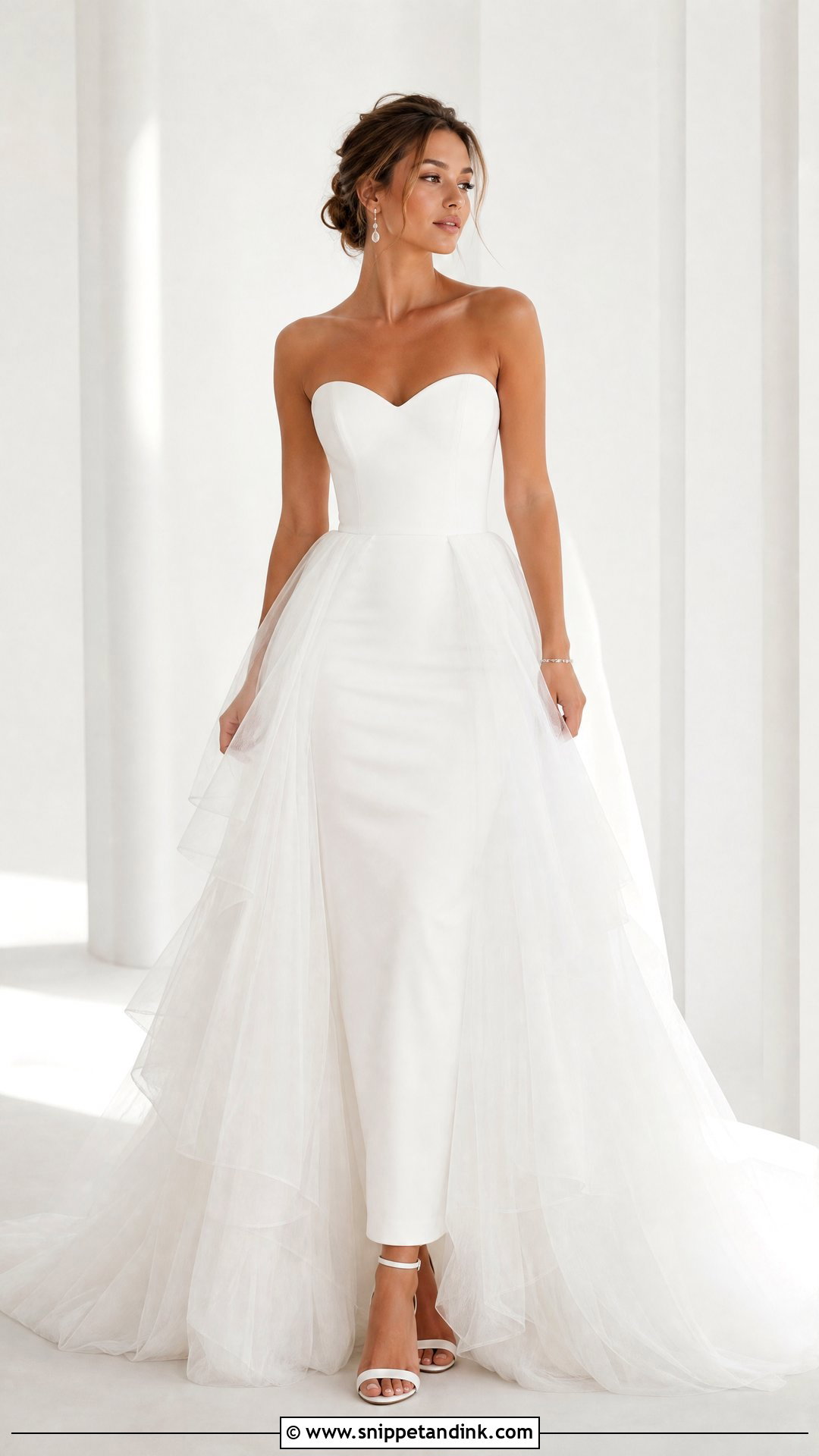 Strapless Wedding Dress With Detachable Tulle Skirt - Snippet and Ink - 25 Wedding Dress with Detachable Skirt Ideas