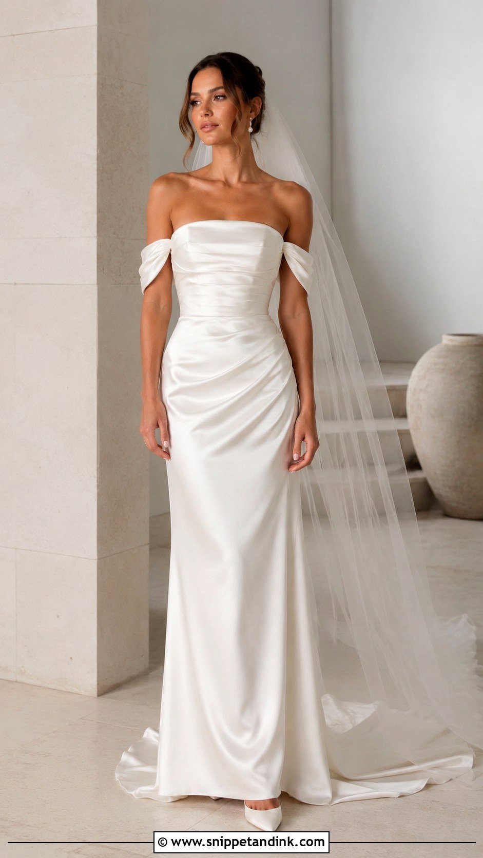 Strapless Wedding Dress With Off Shoulder Sleeves - Snippet and Ink - 20 Convertible Wedding Dresses