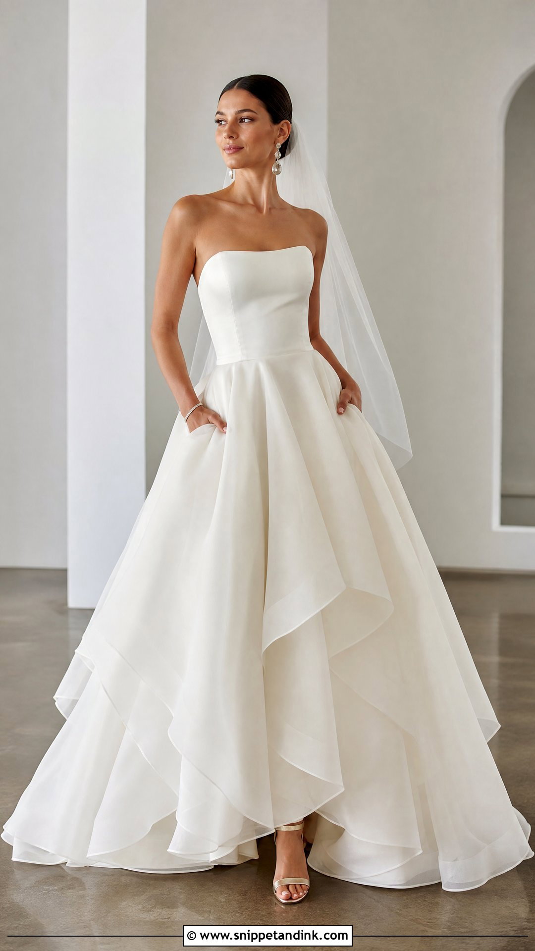 Strapless Wedding Dress With Organza Skirt - Snippet and Ink - 20 Wedding Dress with Skirt Ideas