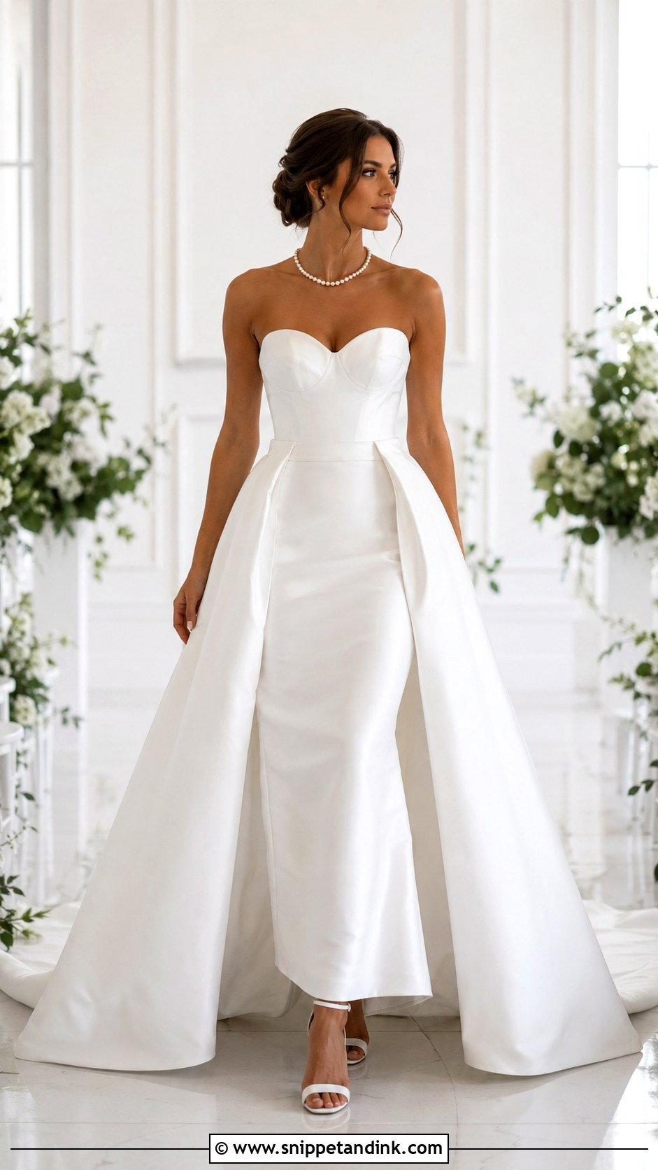 Strapless Wedding Dress With Overskirt - Snippet and Ink - 25 Wedding Dress with Overskirt Ideas