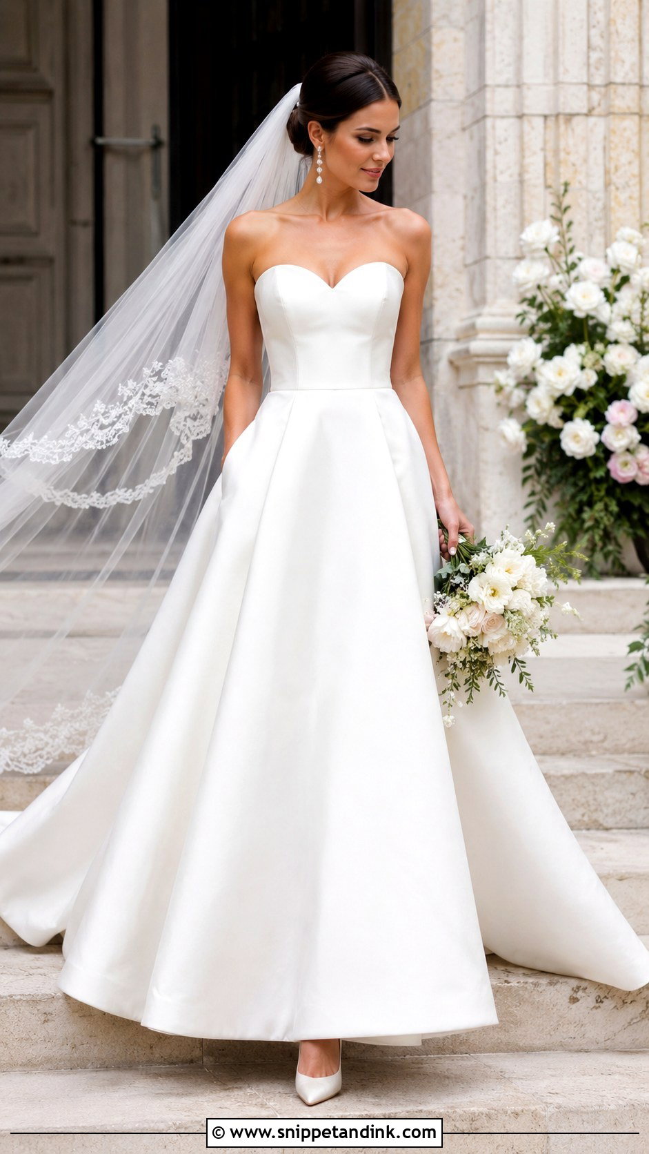 Strapless Wedding Gown - Snippet and Ink - 25 Wedding Gown Inspiration Ideas