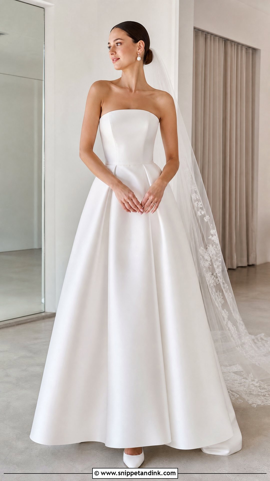 Strapless White Duchess Gown - Snippet and Ink - 20 White Duchess Gown Styles
