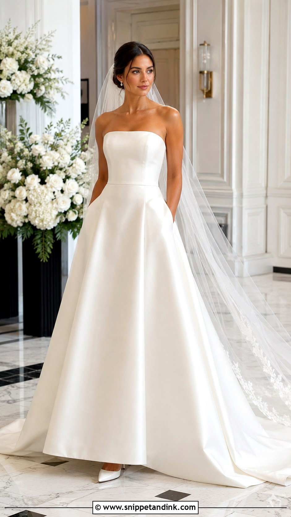 Structured Mikado Wedding Dress - Snippet and Ink - 20 Minimal Wedding Dresses