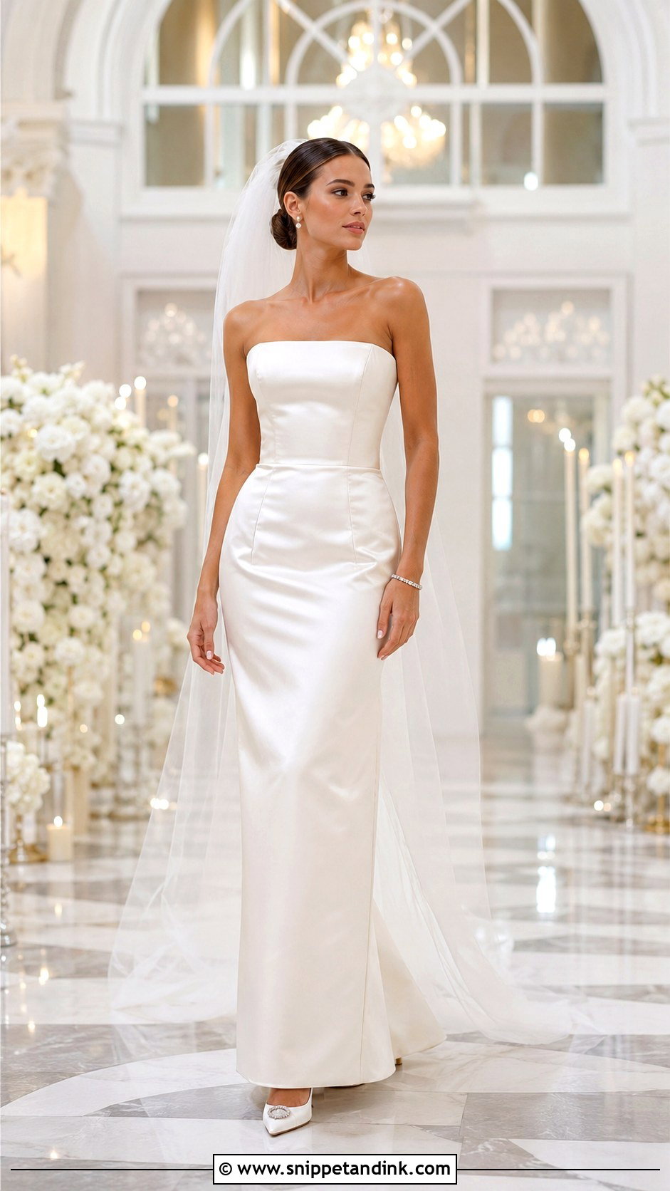Structured Satin Column Wedding Dress - Snippet and Ink - 25 Structured Wedding Dress Ideas