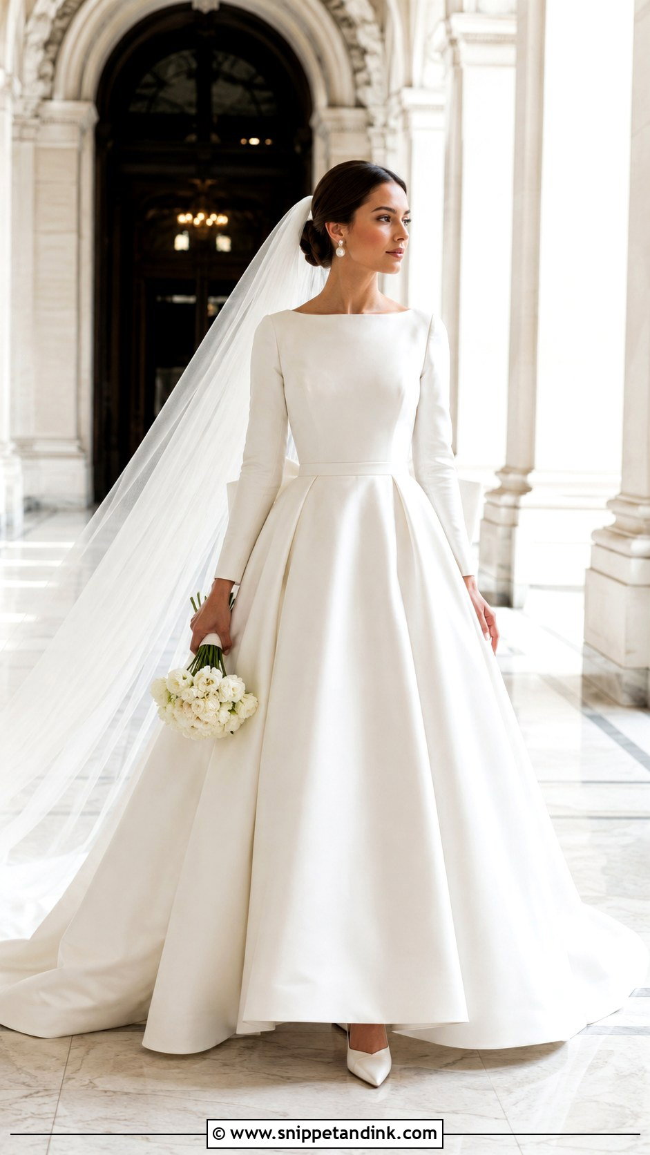 Structured Satin Wedding Dress - Snippet and Ink - 20 Middle Eastern Wedding Dress Ideas