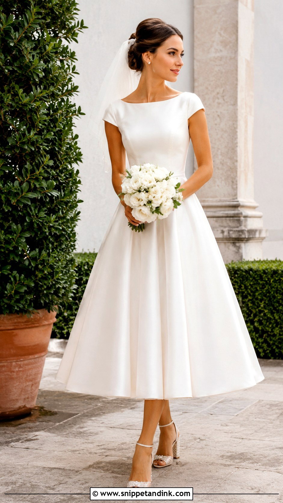 Structured Tea Length Wedding Dress - Snippet and Ink - 25 Structured Wedding Dress Ideas