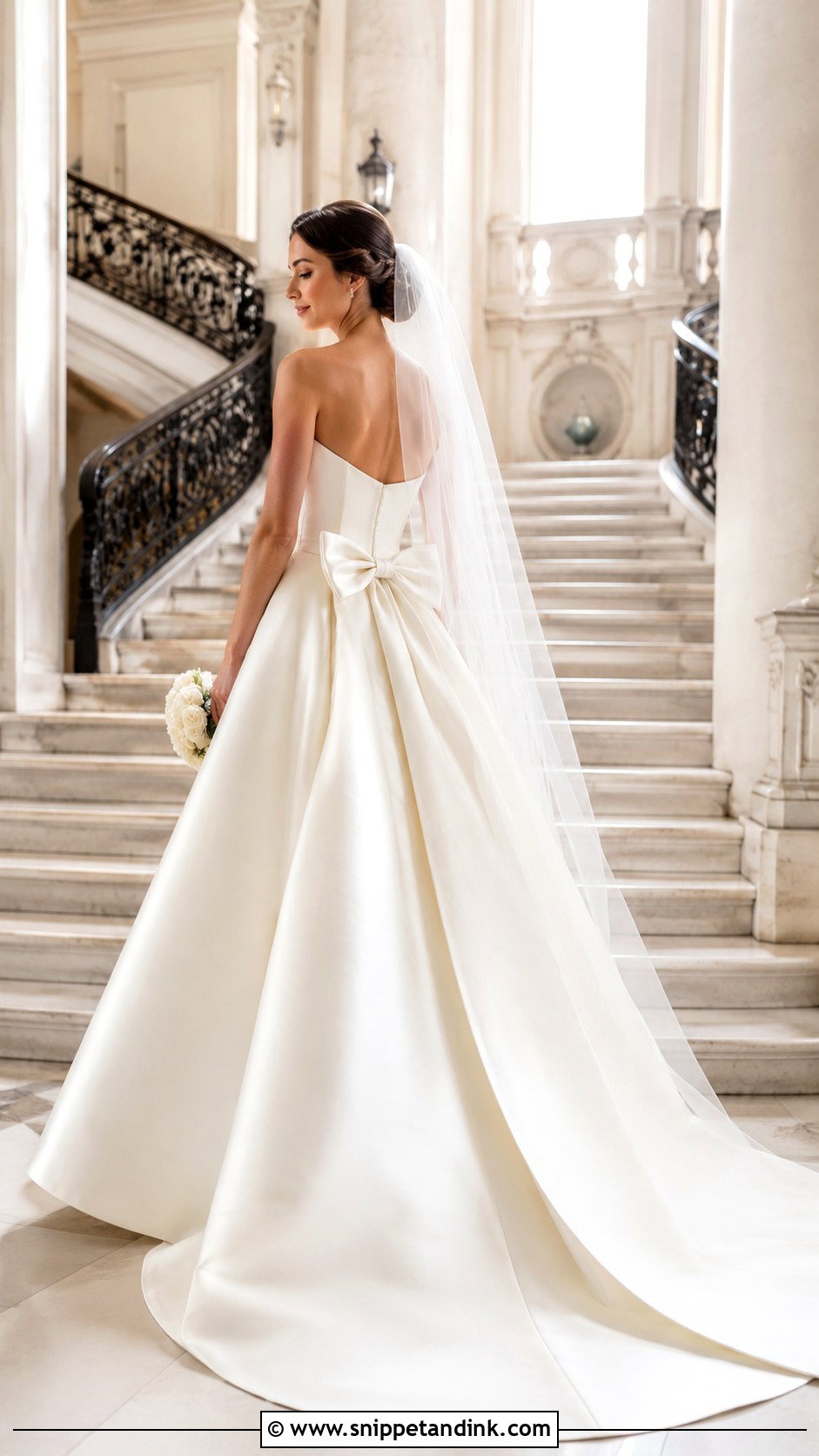 Structured Wedding Dress With Bow - Snippet and Ink - 25 Structured Wedding Dress Ideas