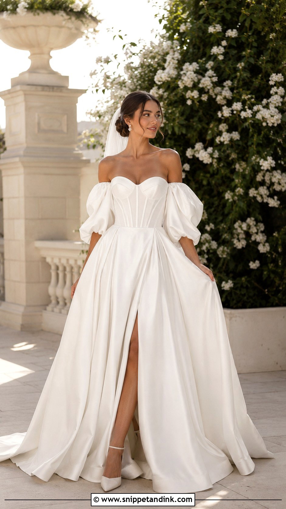 Structured Wedding Dress With Detachable Sleeves - Snippet and Ink - 25 Structured Wedding Dress Ideas