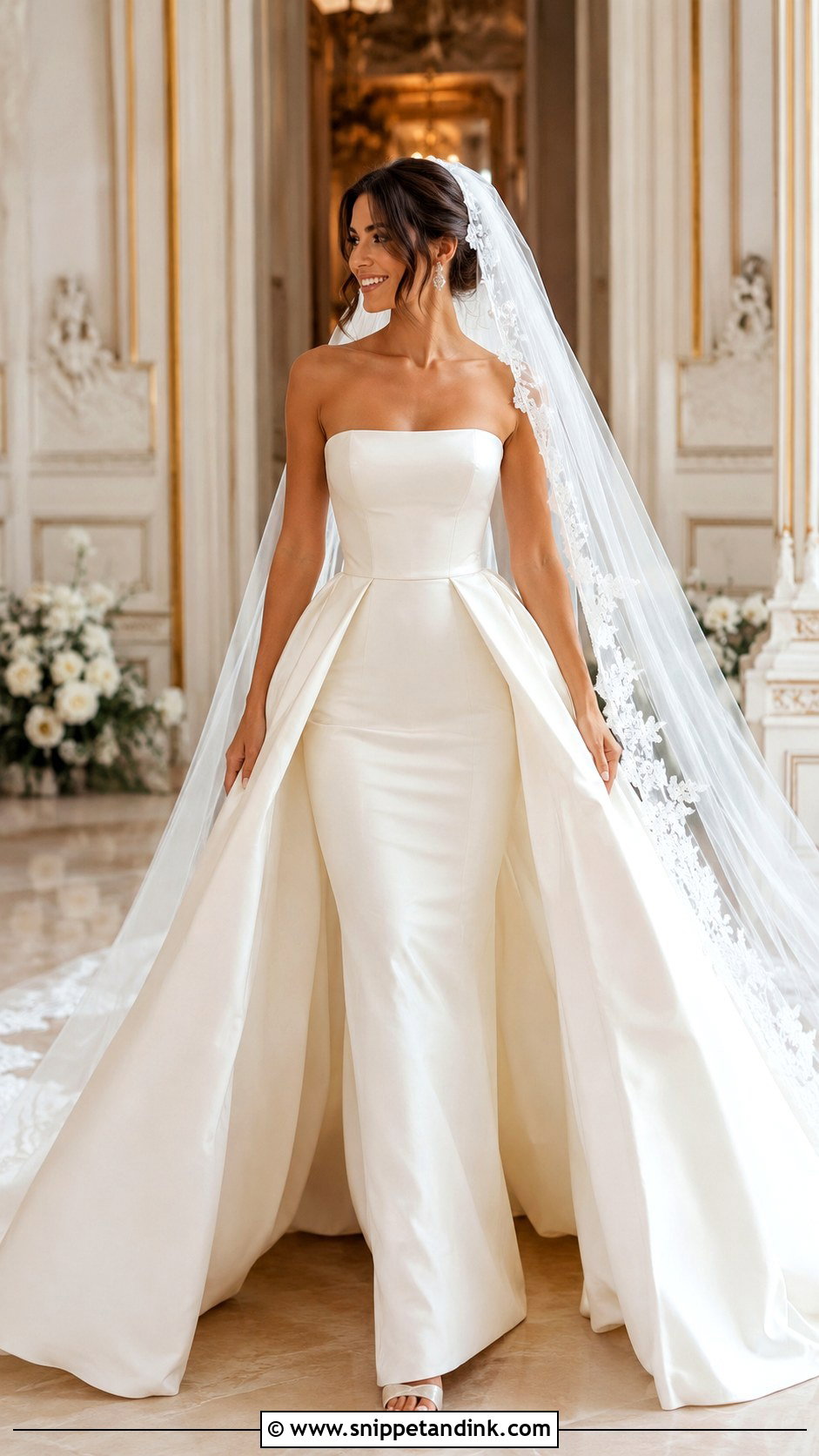 Structured Wedding Dress With Overskirt - Snippet and Ink - 25 Structured Wedding Dress Ideas