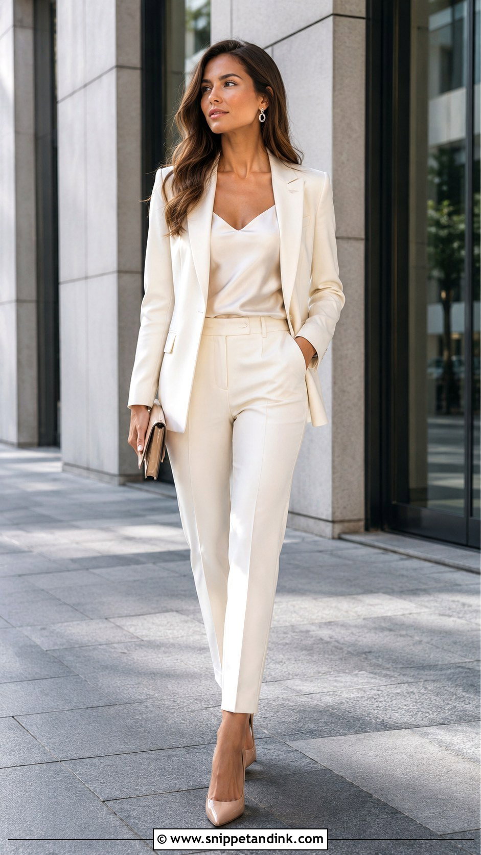 Suit And Heels Outfit - Snippet and Ink - 25 Save the Date Outfits