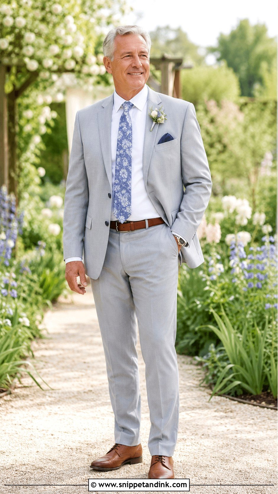 Suit With Floral Tie Father of Bride Outfit - Snippet and Ink - 20 Father of Bride Outfit Ideas