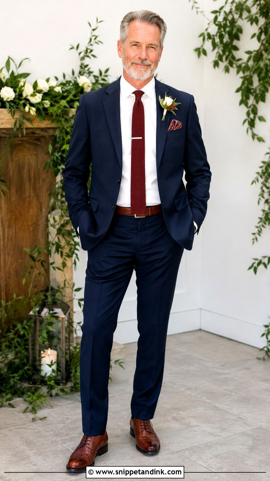 Suit With Knit Tie Father of Bride Outfit - Snippet and Ink - 20 Father of Bride Outfit Ideas