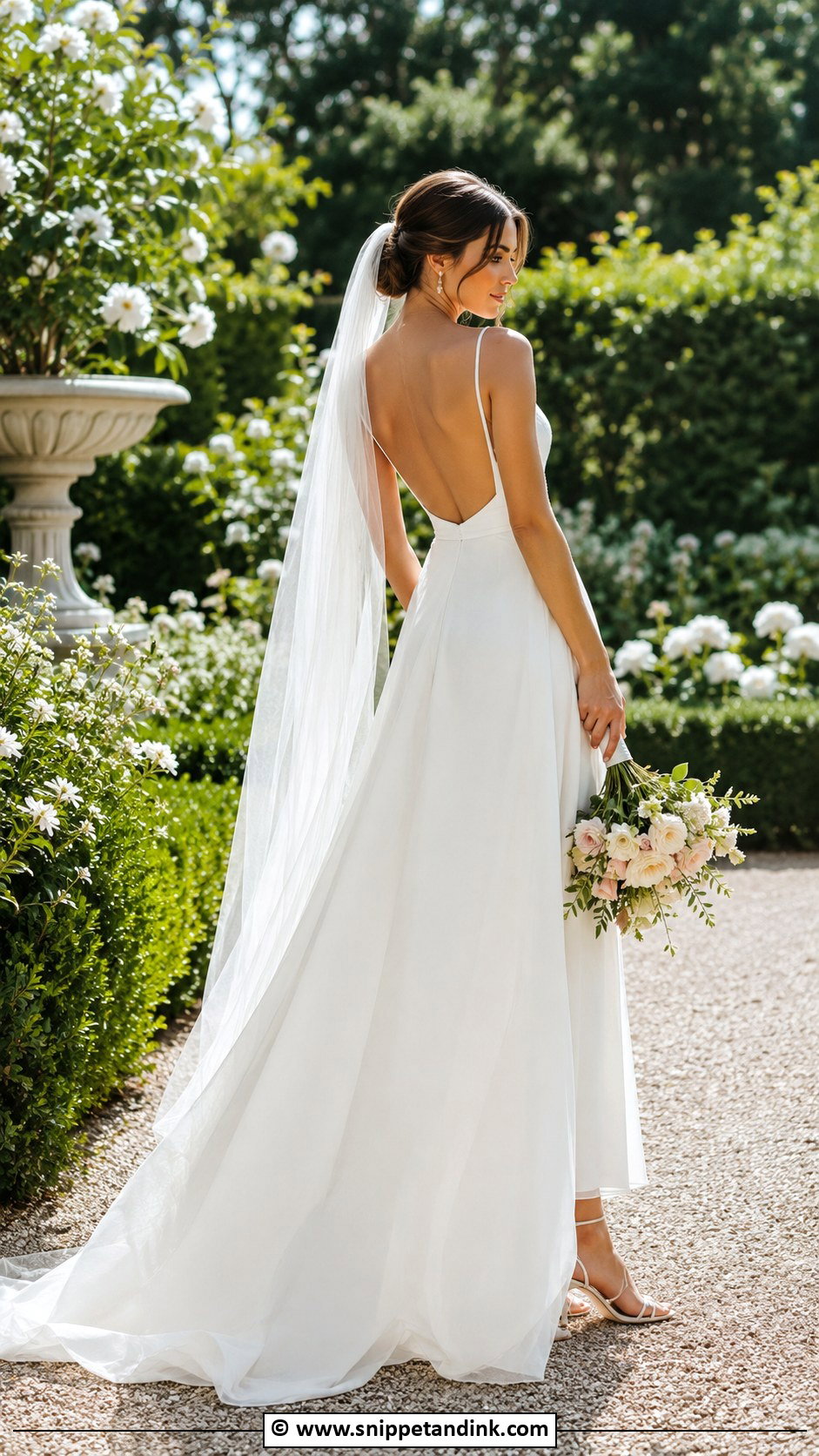 Summer A Line Wedding Dress With Open Back - Snippet and Ink - 30 Aline Wedding Dress Ideas