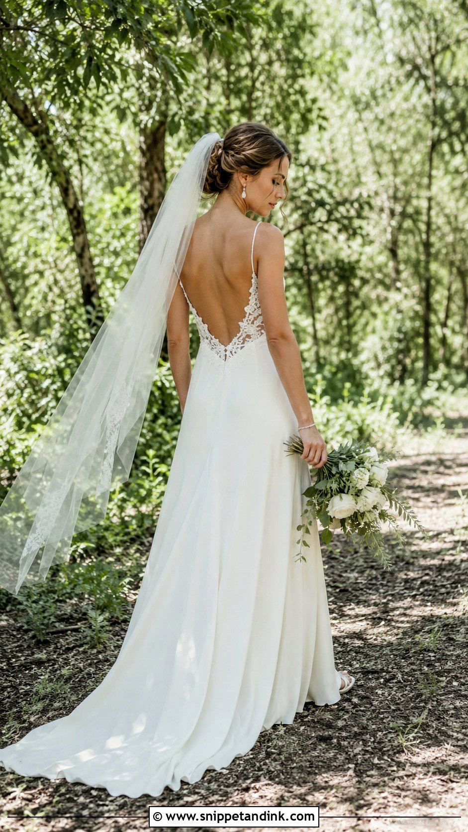 Summer Backless Forest Wedding Dress - Snippet and Ink - 20 Forest Wedding Dresses