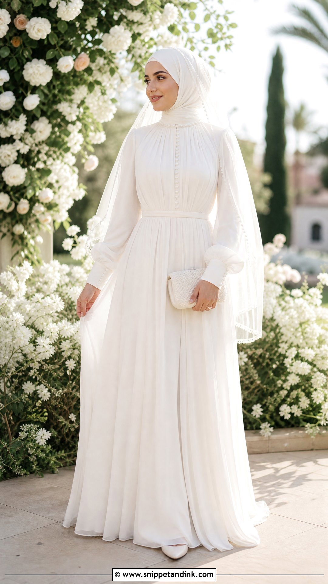 Summer Chiffon Muslim Wedding Dress - Snippet and Ink - 20 Islam Wedding Dress Ideas