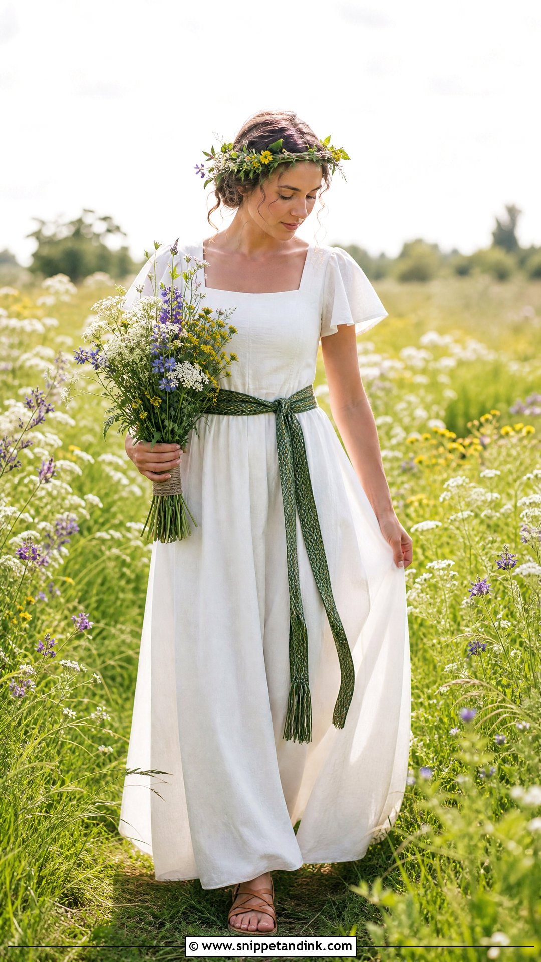 Summer Cotton Pagan Wedding Dress - Snippet and Ink - 20 Pagan Wedding Dress Ideas